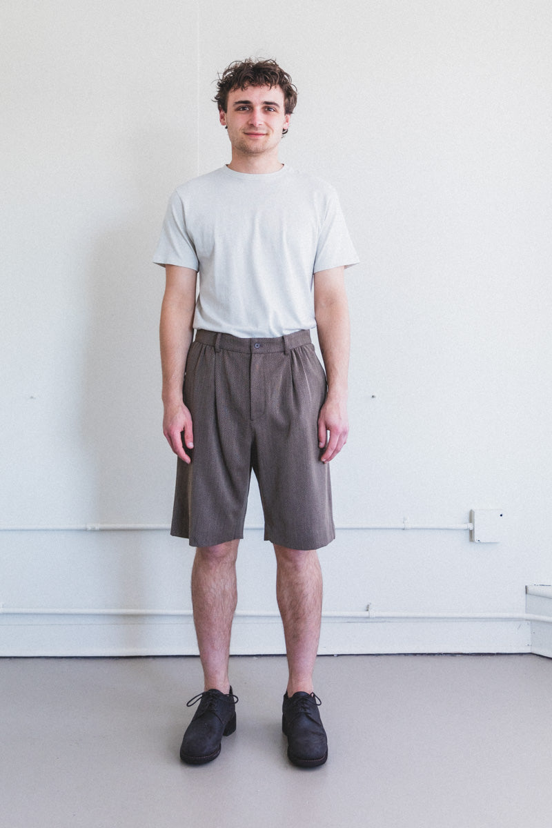 SHALY SHORTS IN SUMMER HERRINGBONE