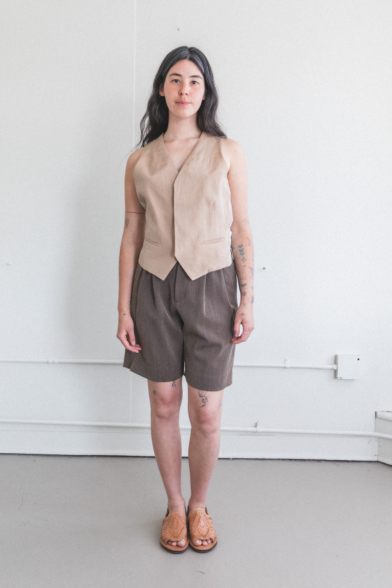 SHALY SHORTS IN SUMMER HERRINGBONE