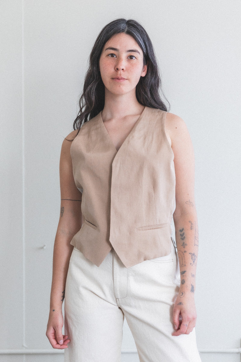 SIWA VEST IN WASHI CUPRO