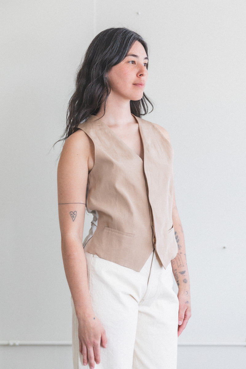 SIWA VEST IN WASHI CUPRO