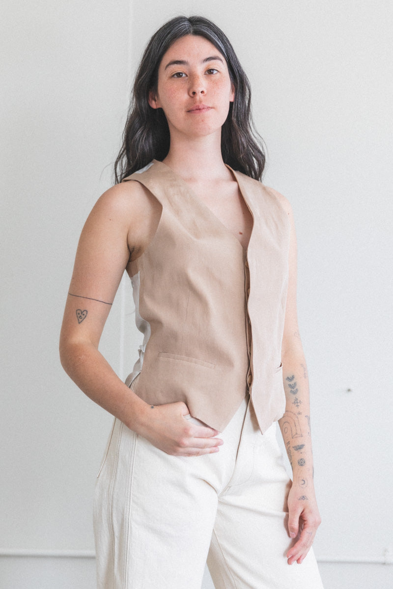 SIWA VEST IN WASHI CUPRO