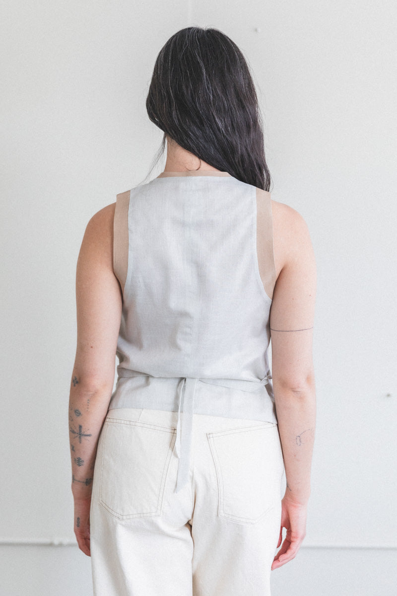 SIWA VEST IN WASHI CUPRO