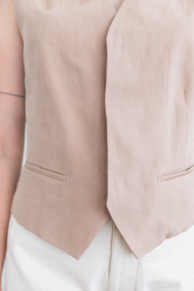 SIWA VEST IN WASHI CUPRO