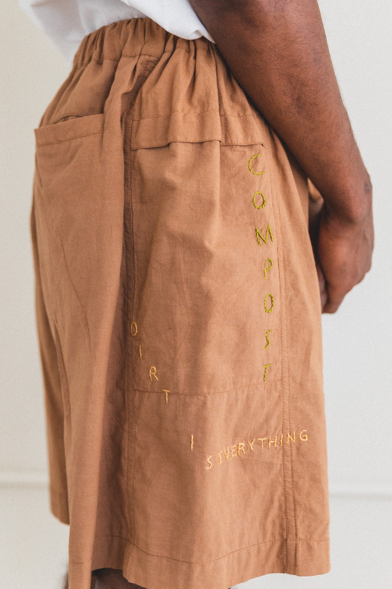 ONDA SHORTS IN GROUND HUGGER BROWN