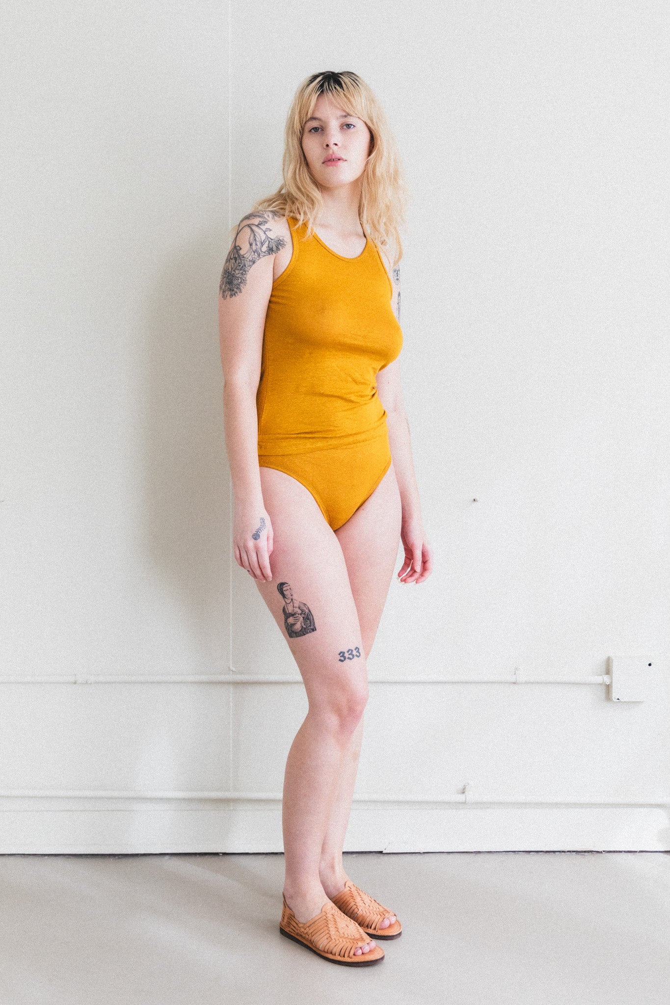 TANK TOP IN SAFFRON