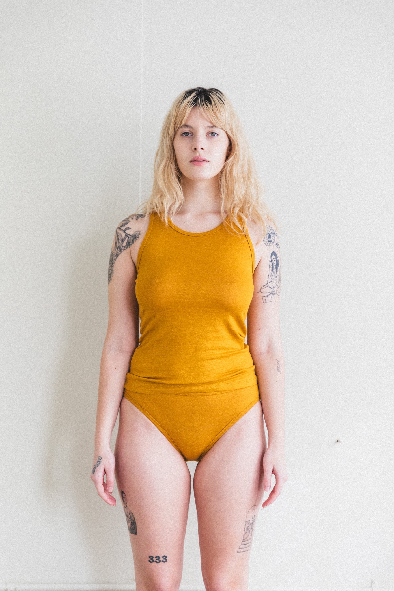 TANK TOP IN SAFFRON