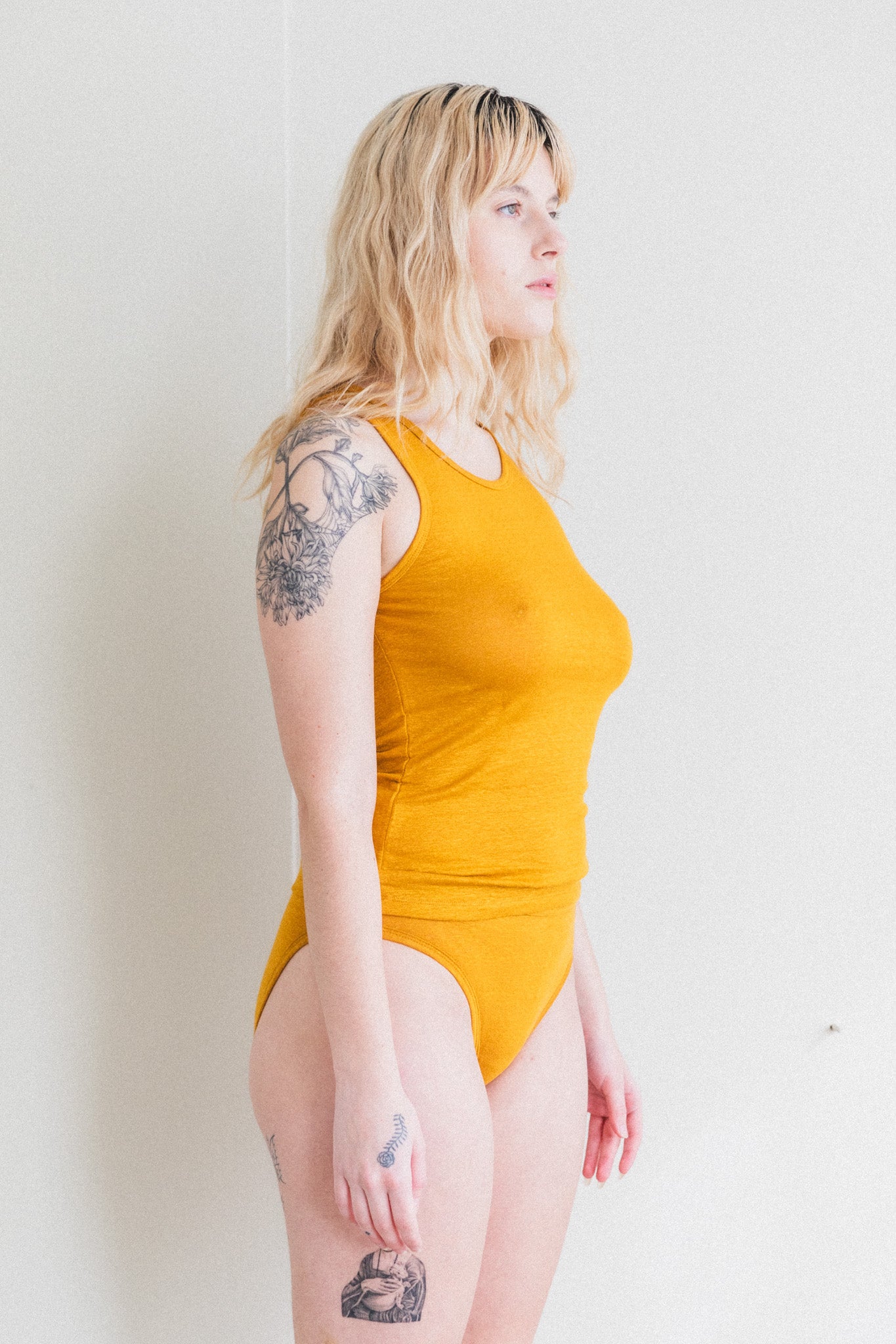 TANK TOP IN SAFFRON