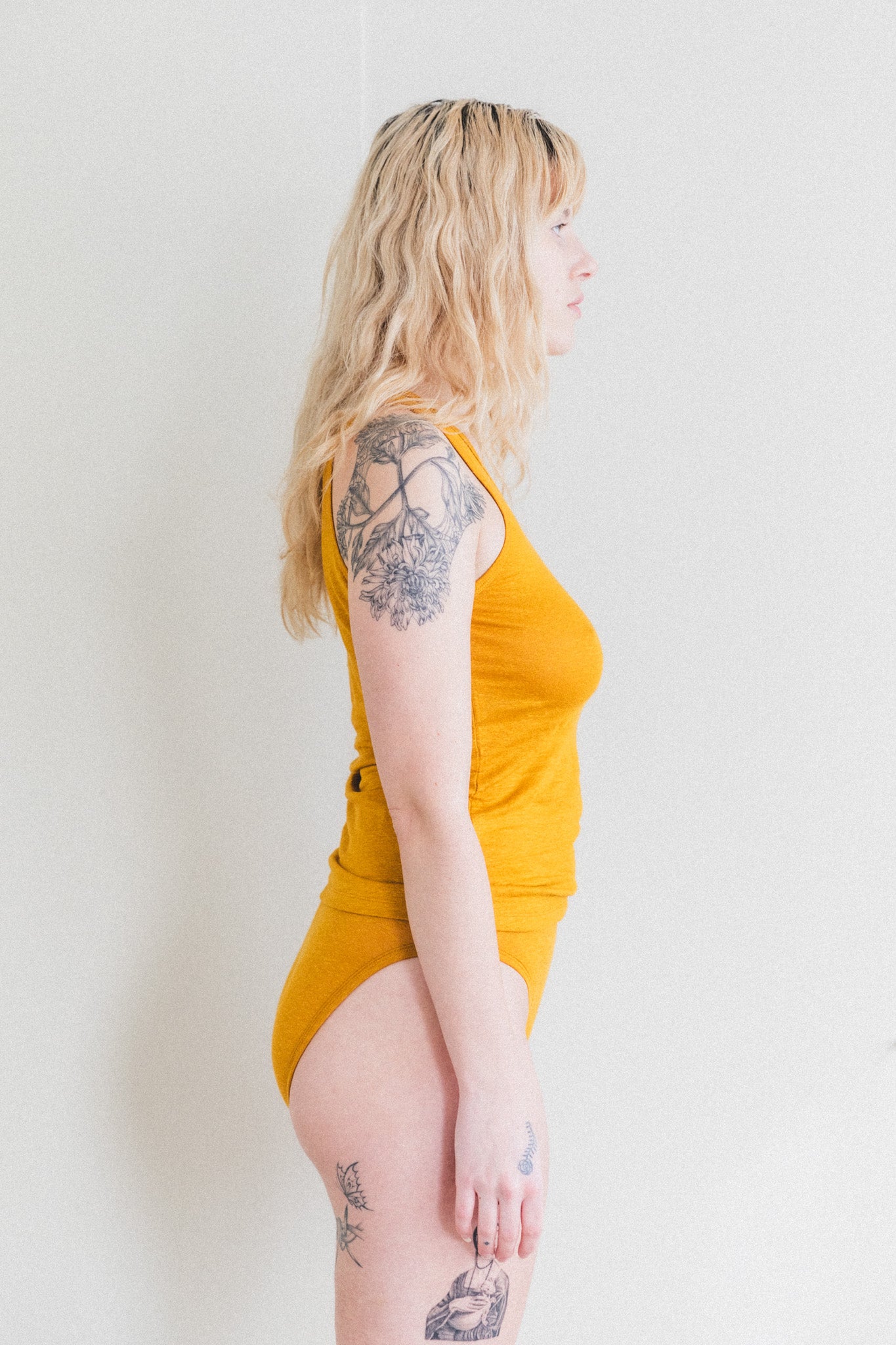TANK TOP IN SAFFRON