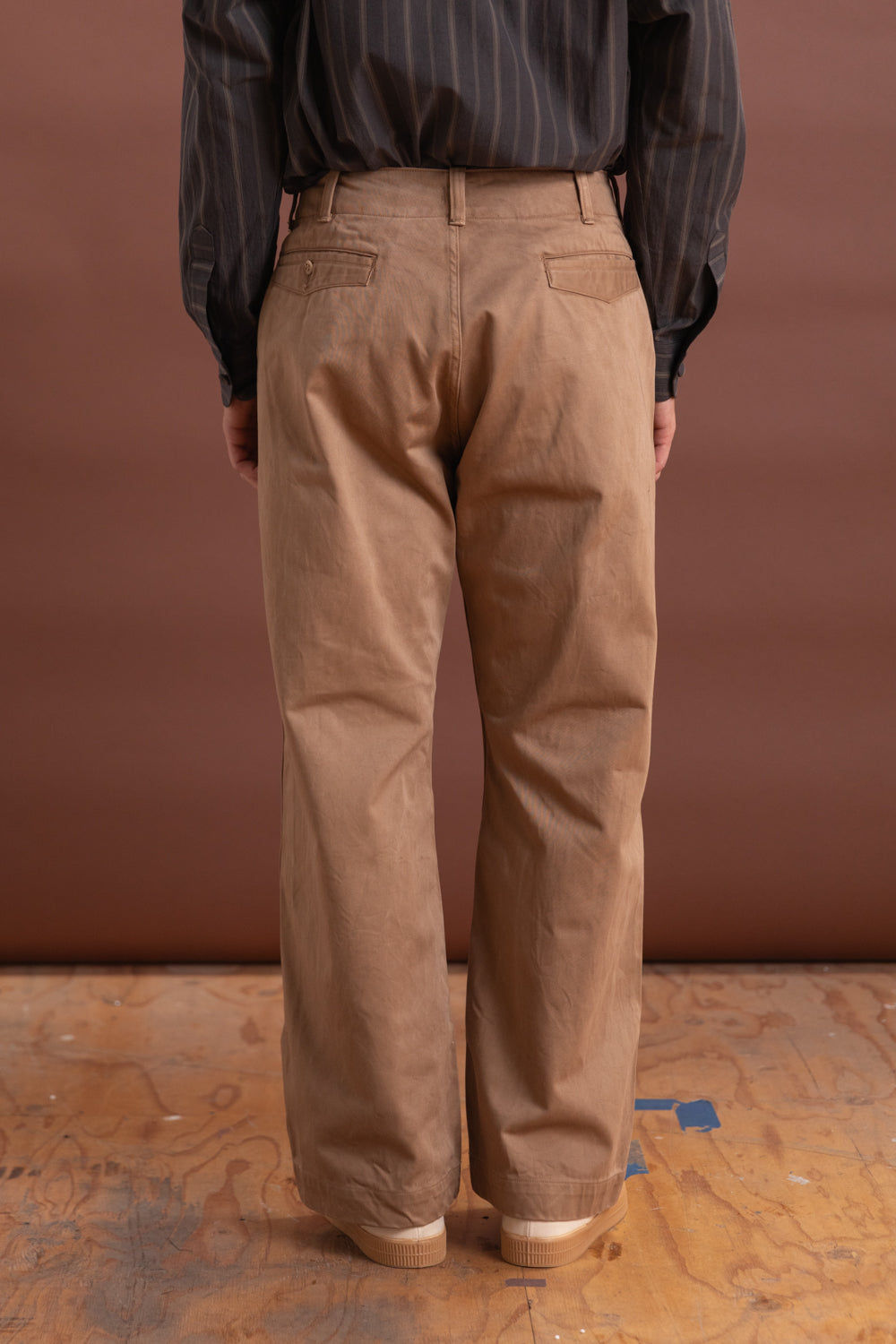 LOT 202 ENGINEER TROUSERS IN NATURAL DYED BEIGE