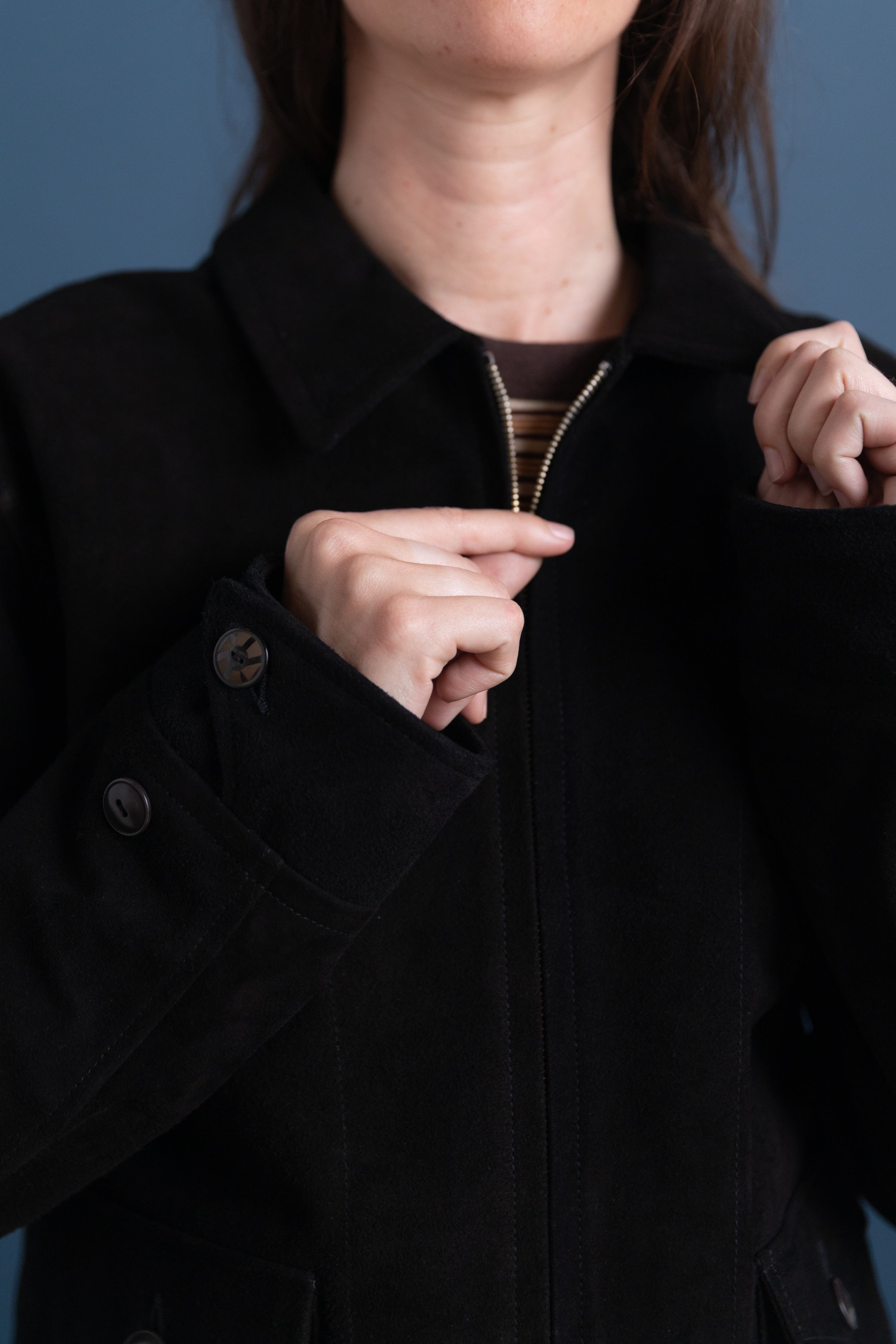 LOT 809 PERSONAL SPORTS JACKET IN BLACK HORSE LEATHER