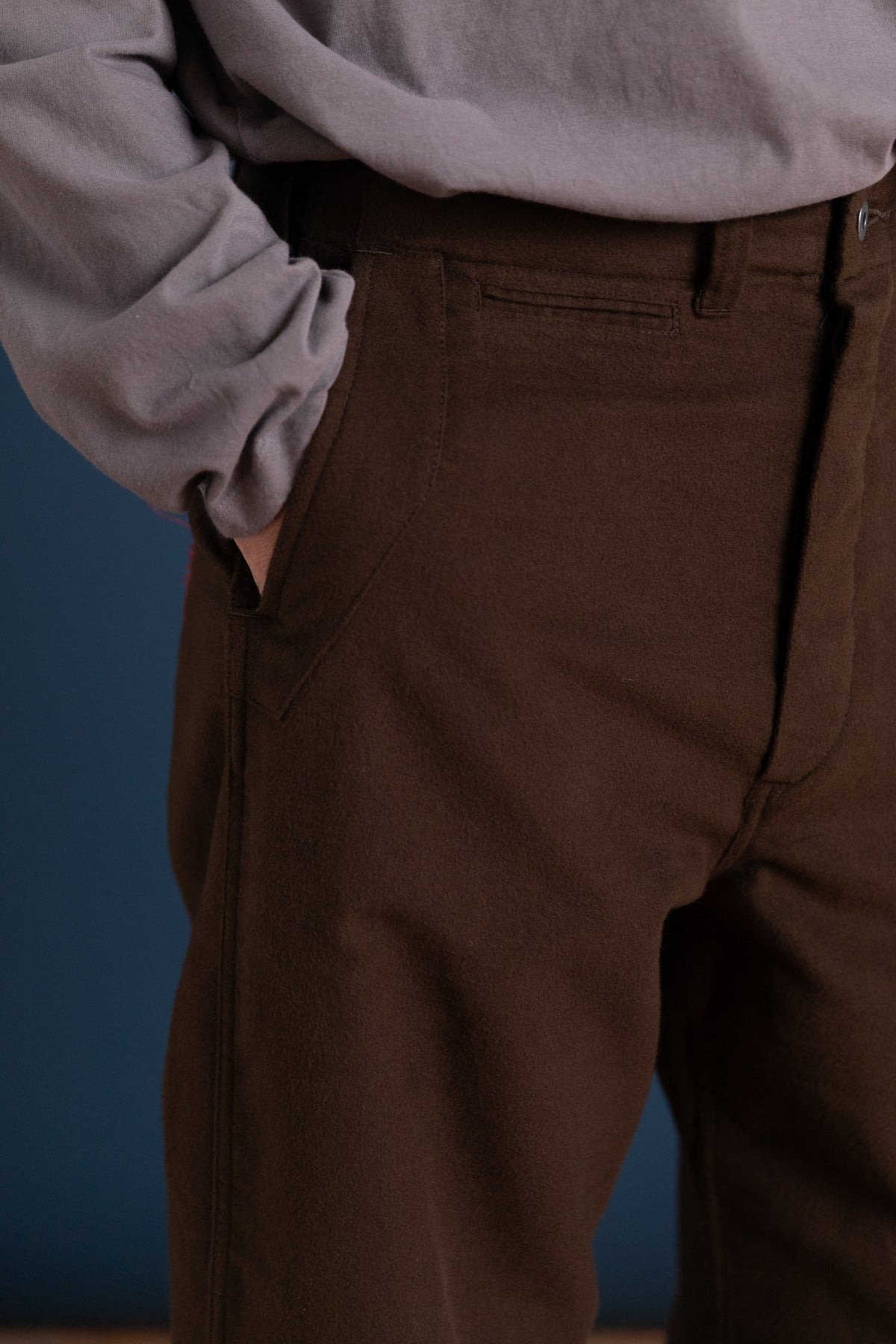 LOT 202 ENGINEER'S TROUSERS IN DARK BROWN