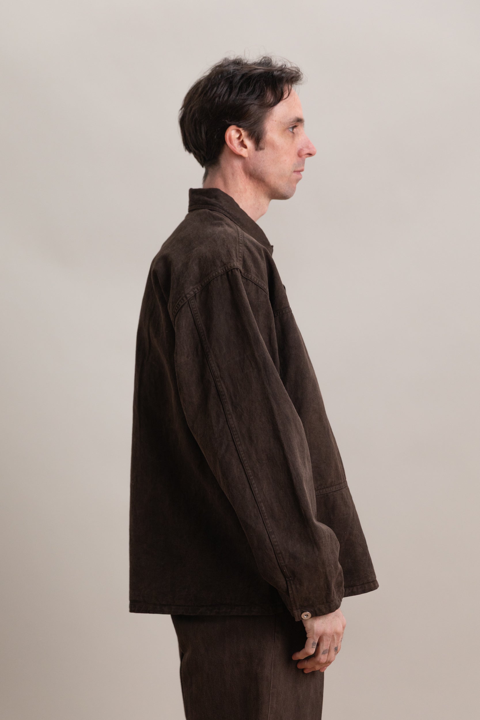 LOT 326 US ARMY M-35 PULLOVER IN MUD DYED BROWN