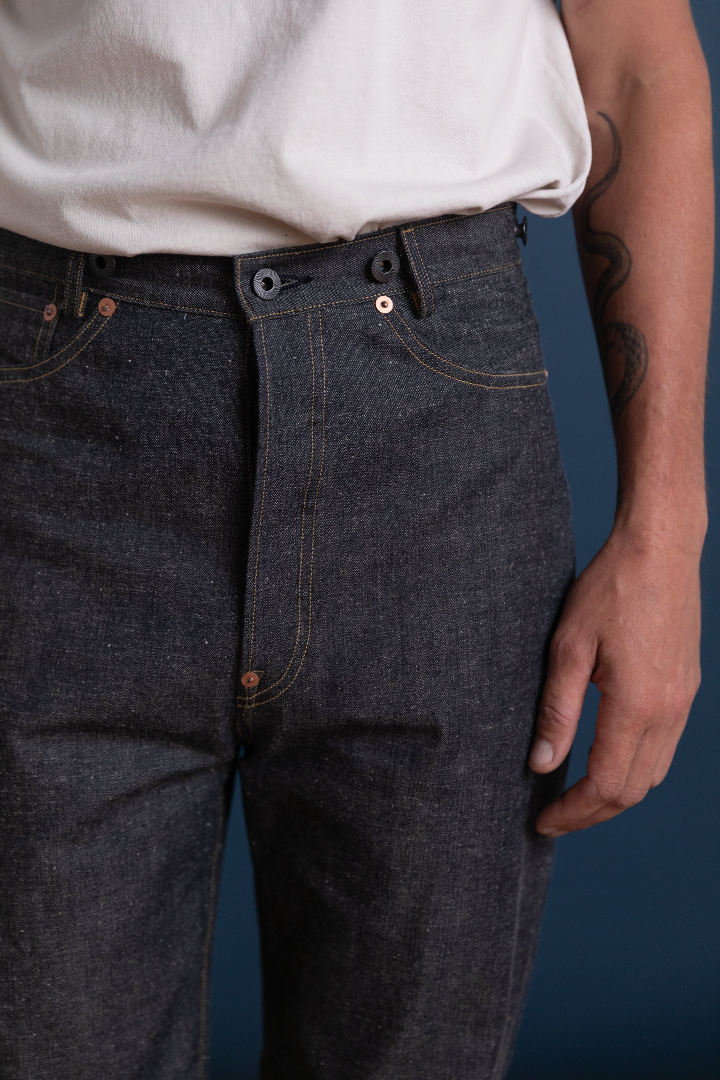 LOT 721 DENIM TROUSERS IN RAW INDIGO