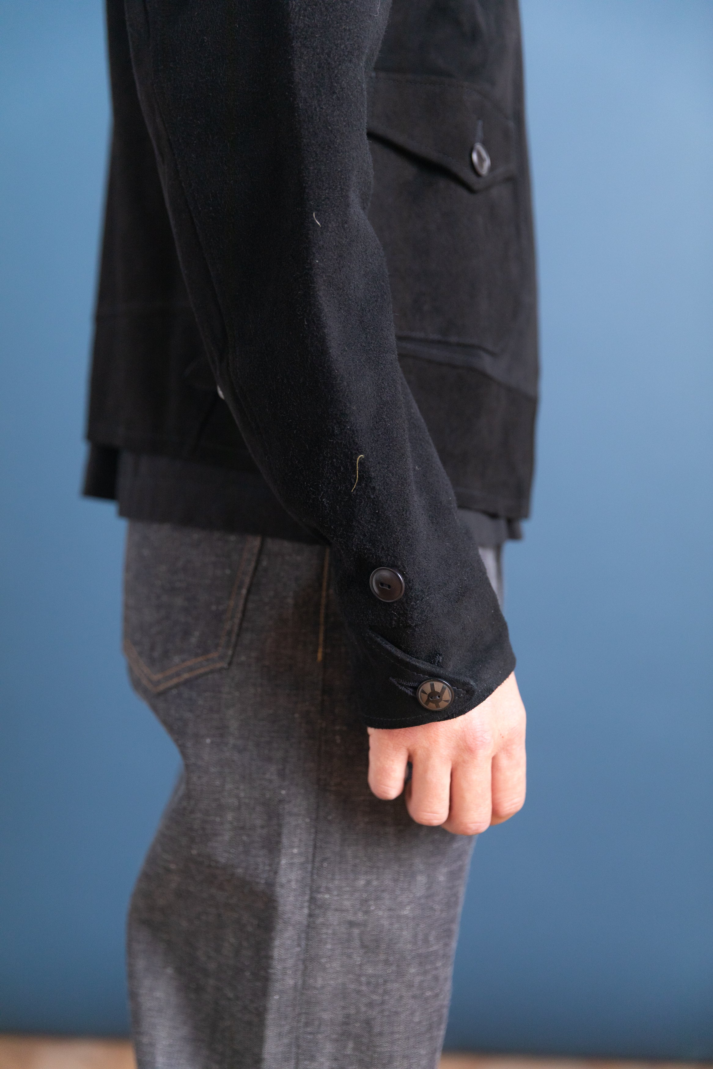 LOT 809 PERSONAL SPORTS JACKET IN BLACK HORSE LEATHER