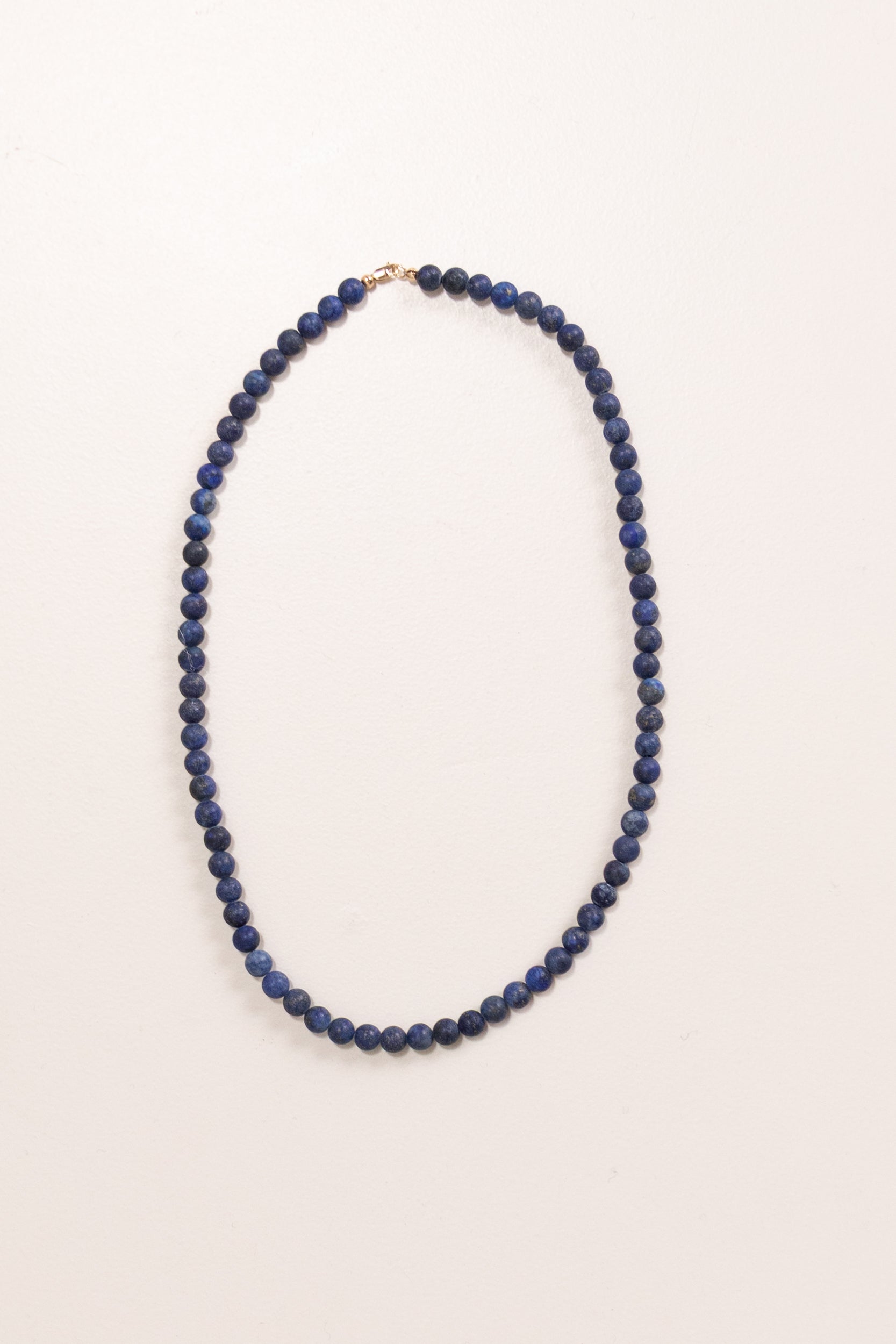 ROUND LAPIS BEAD NECKLACE