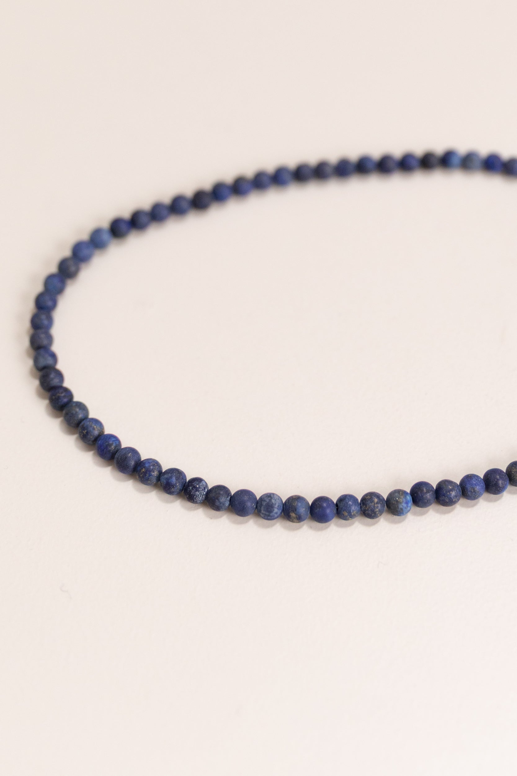 ROUND LAPIS BEAD NECKLACE