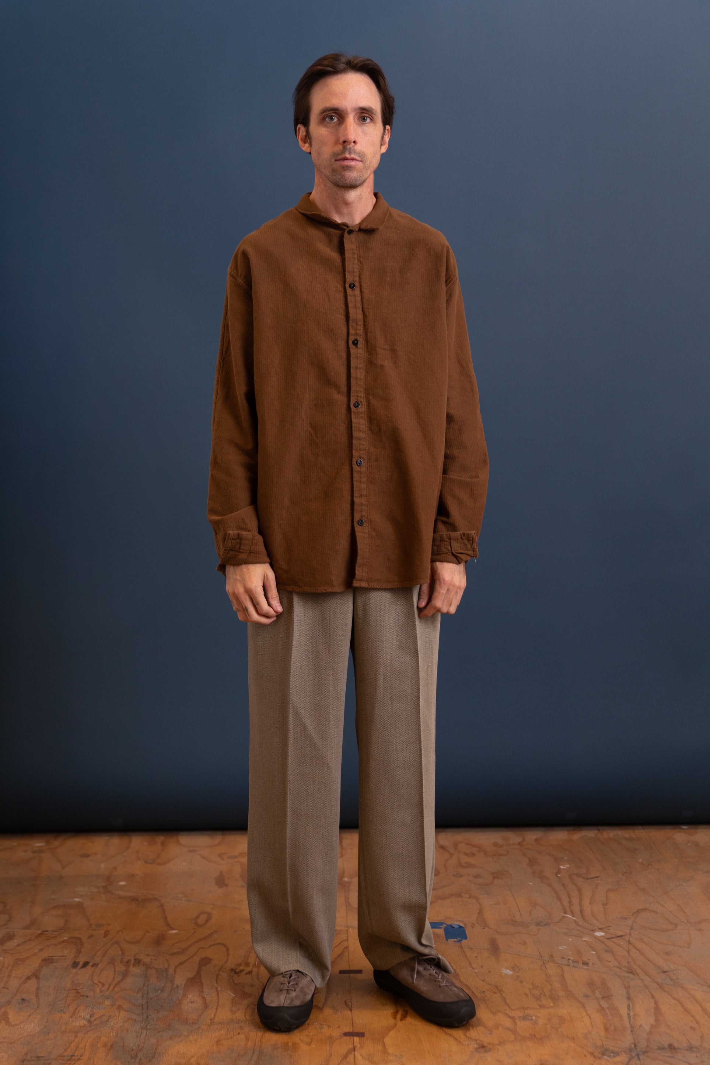 BURRO SHIRT IN BROWN HAT COTTON DIAMONDBONE