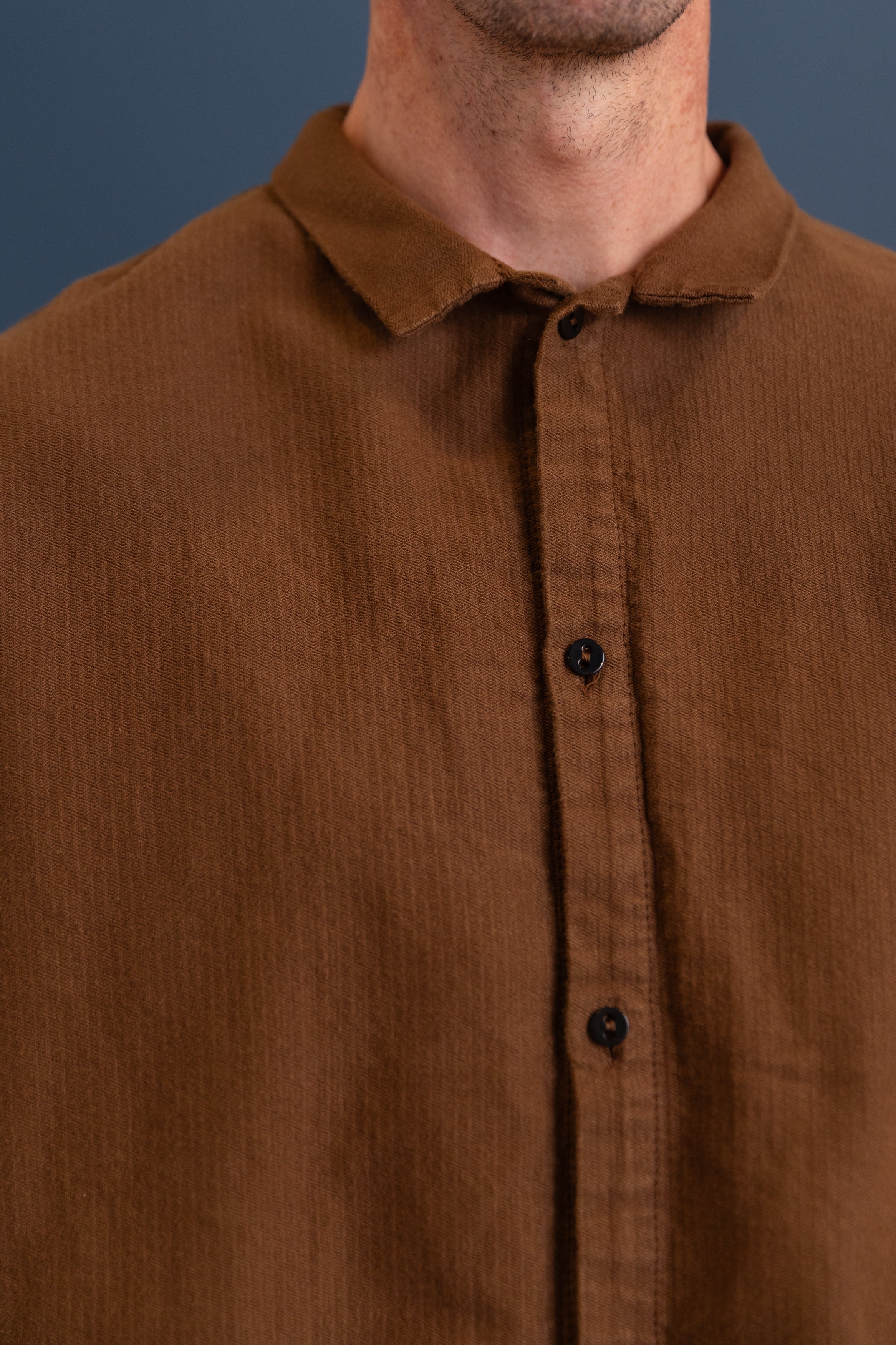 BURRO SHIRT IN BROWN HAT COTTON DIAMONDBONE