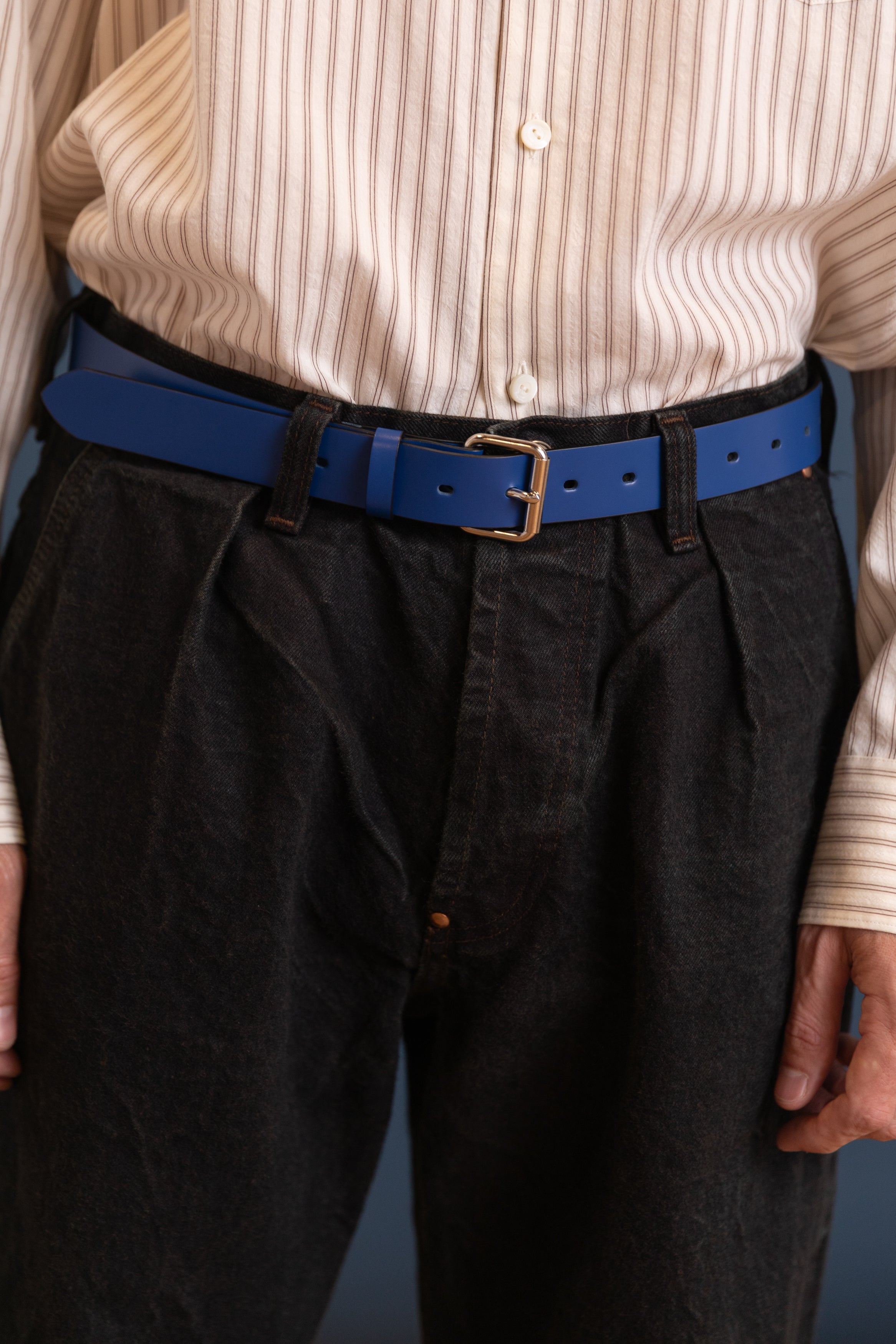 TROUSERMAKER'S JEANS IN BROWN HAT 16OZ SELVAGE DENIM