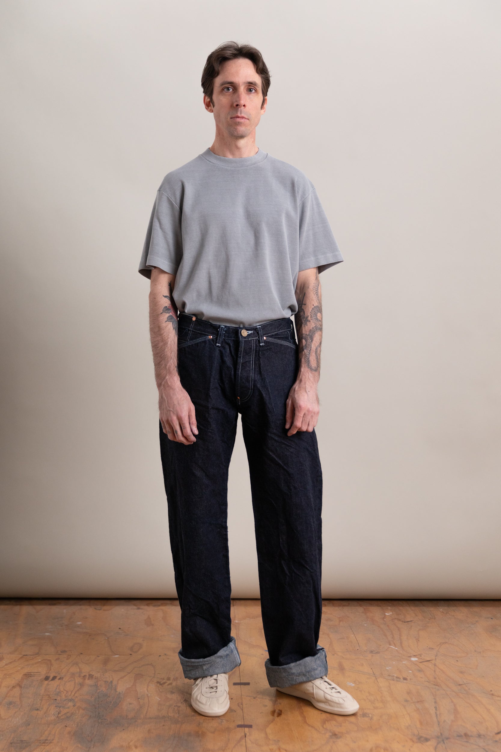 TYPE 136 OXFORD JEANS IN RINSED 16 OZ. SELVAGE DENIM