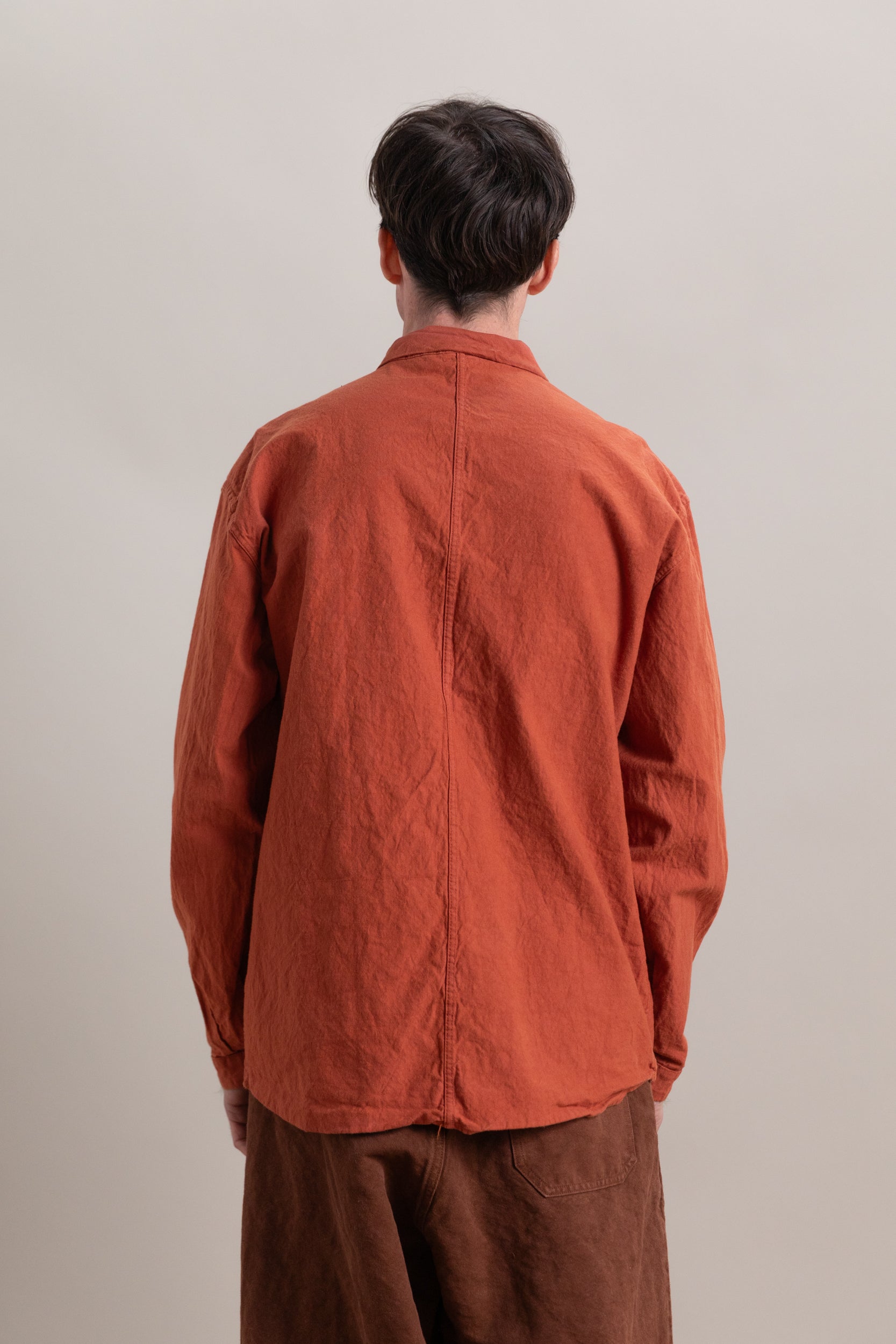 TYPE 402 TWO BIRDS SHIRT IN FLOWERPOT COTTON DROPCLOTH