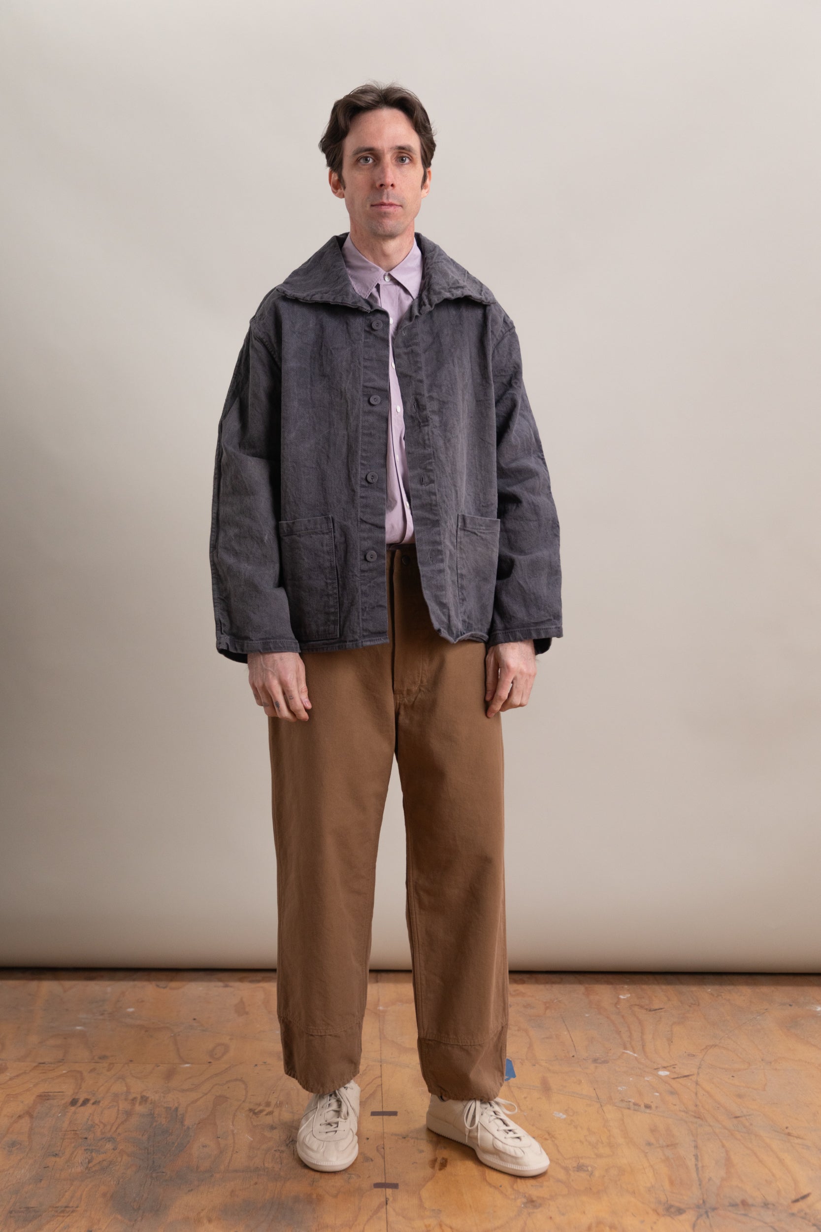 TYPE 931 SCOUT JACKET IN GREY LOGWOOD COTTON BLACKOUT