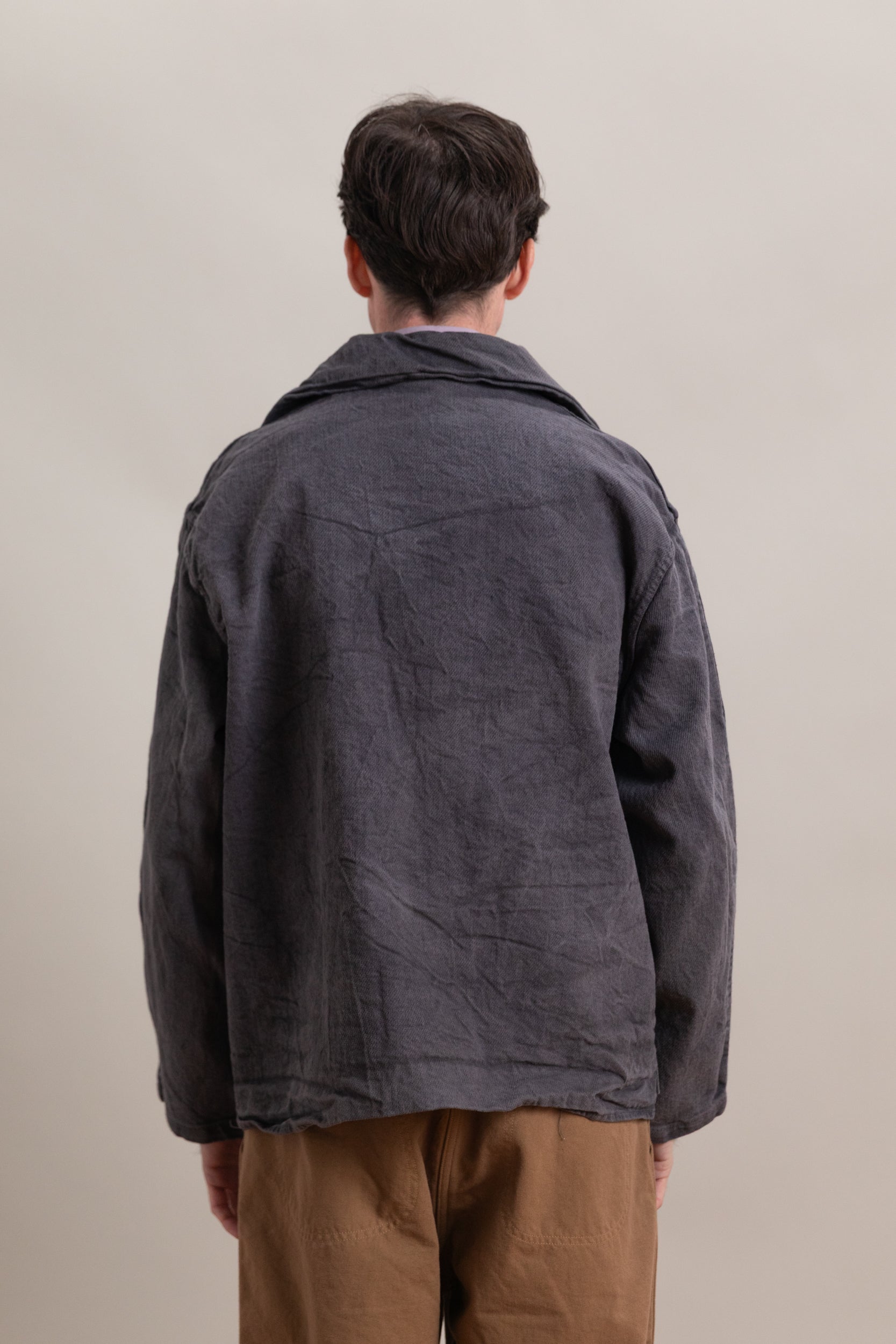 TYPE 931 SCOUT JACKET IN GREY LOGWOOD COTTON BLACKOUT