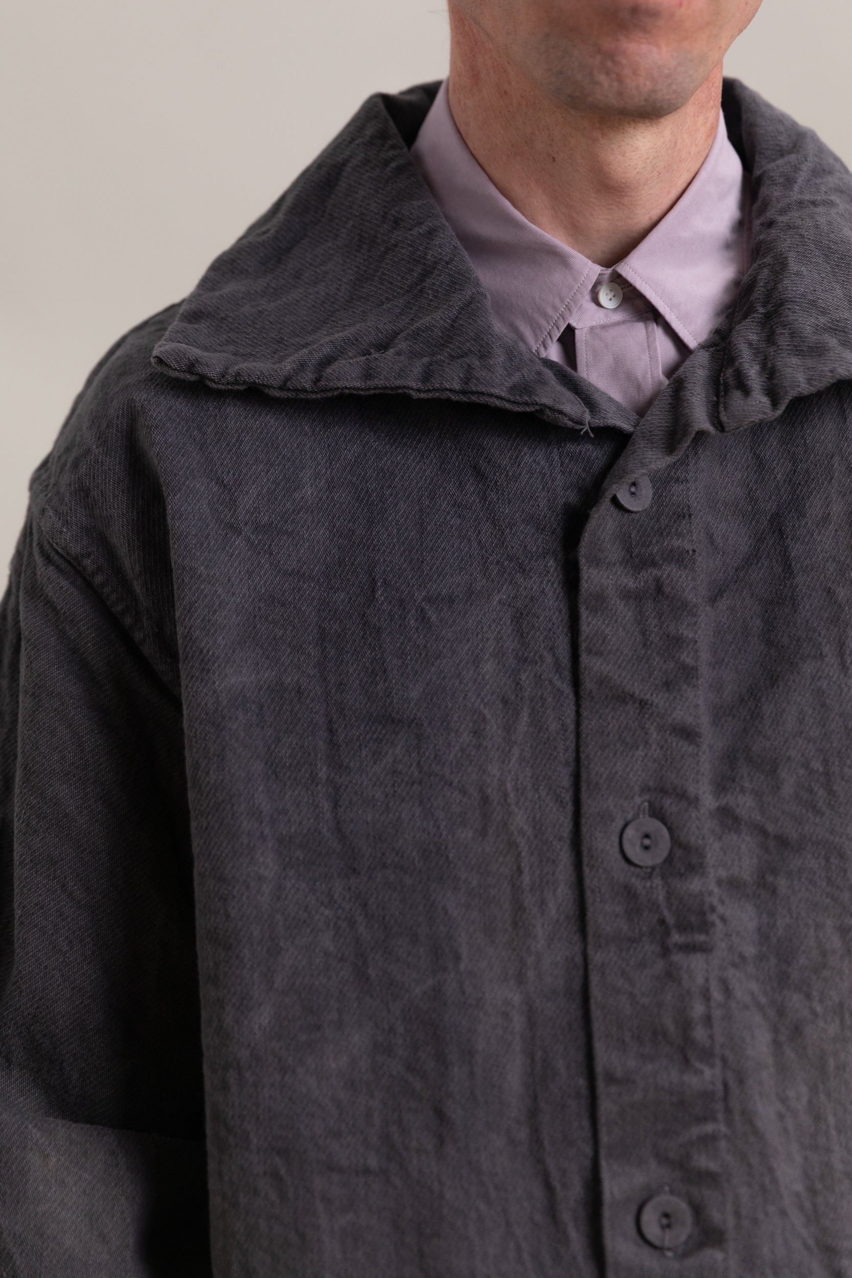 TYPE 931 SCOUT JACKET IN GREY LOGWOOD COTTON BLACKOUT