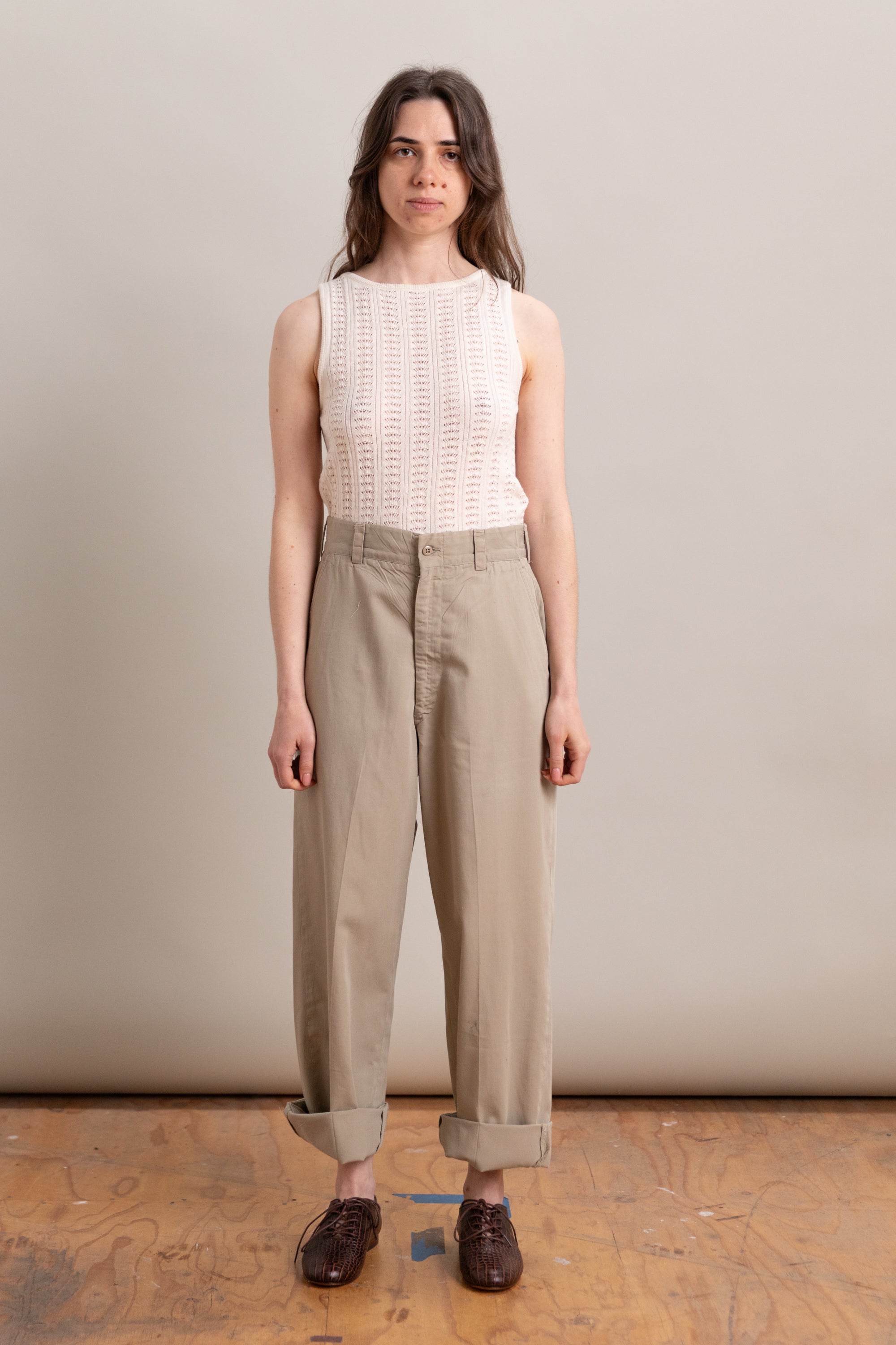 VINTAGE KHAKI PANTS, 27x29