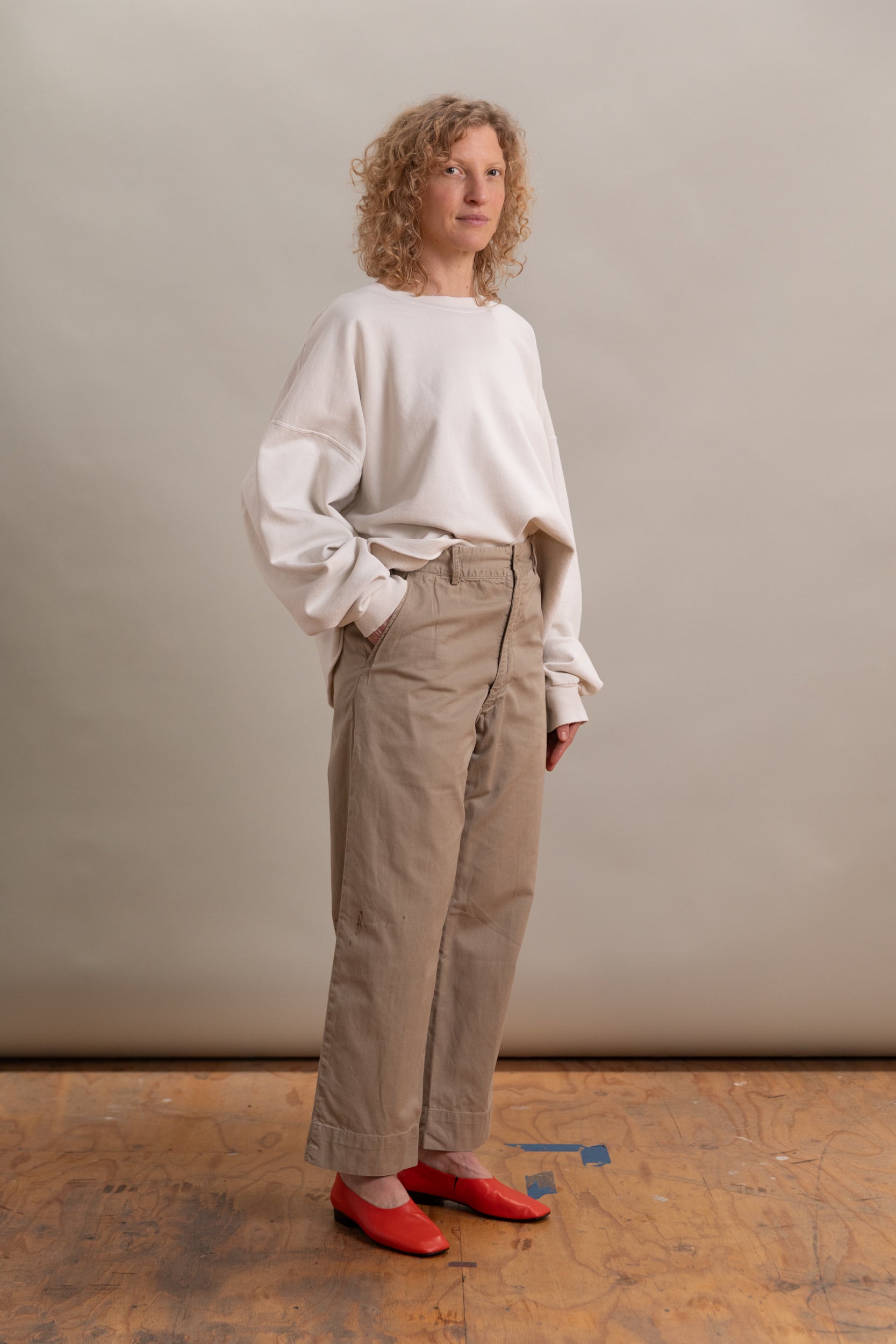 VINTAGE KHAKI PANTS, 28x27.5