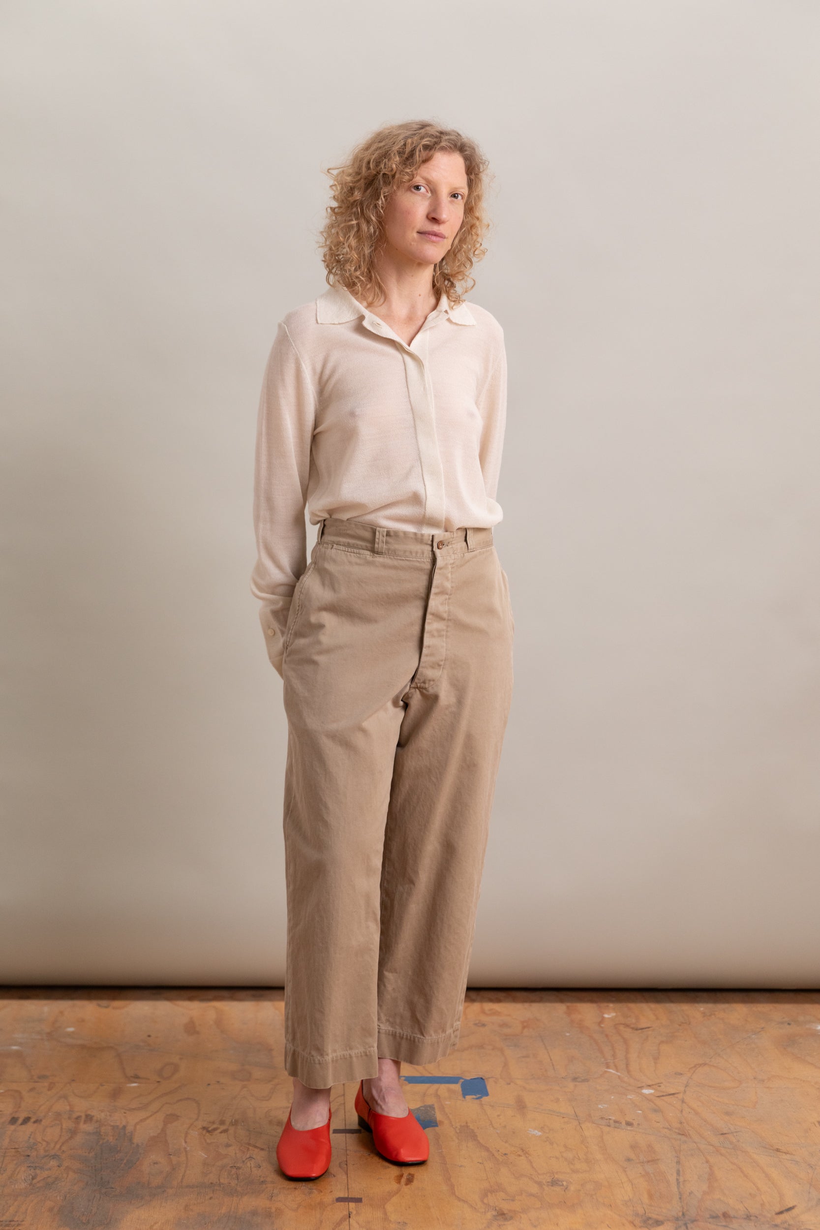 VINTAGE KHAKI PANTS, 29x25.5