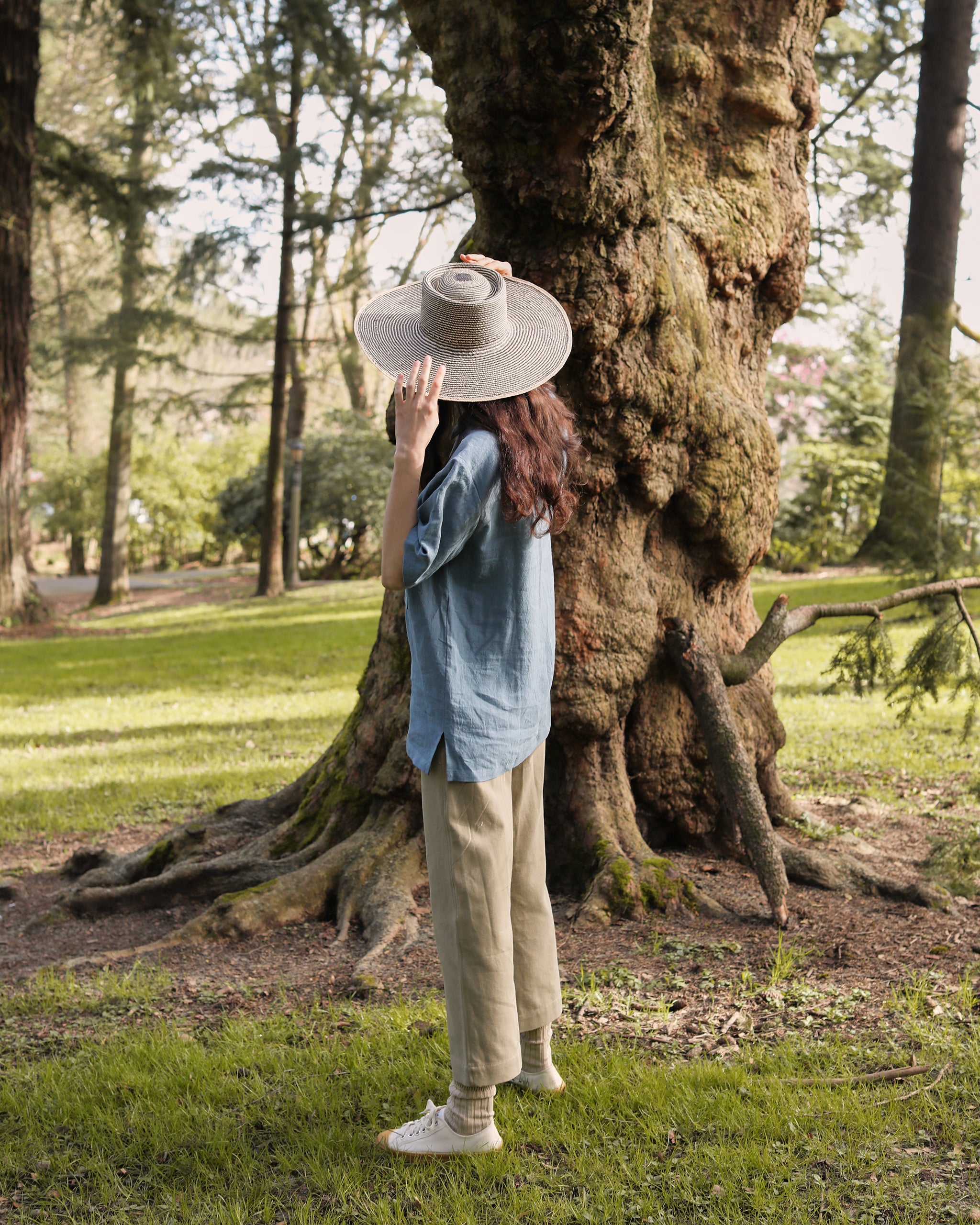 MADRONE IN BICOLOR PANAMA STRAW