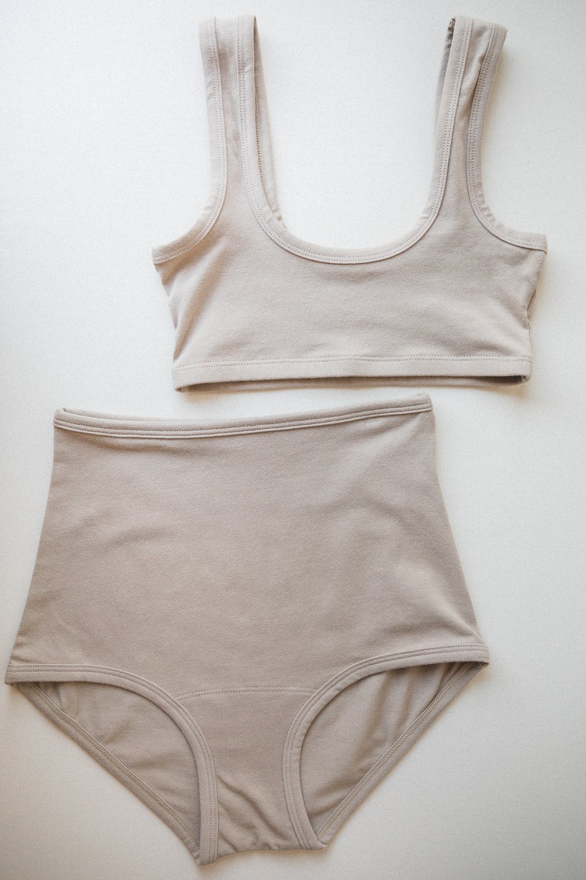 WIDE-STRAP BRA IN TAUPE — Shop Boswell