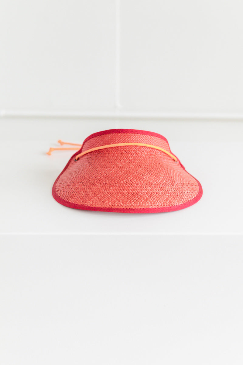 CORDED VISOR IN PANAMA STRAW