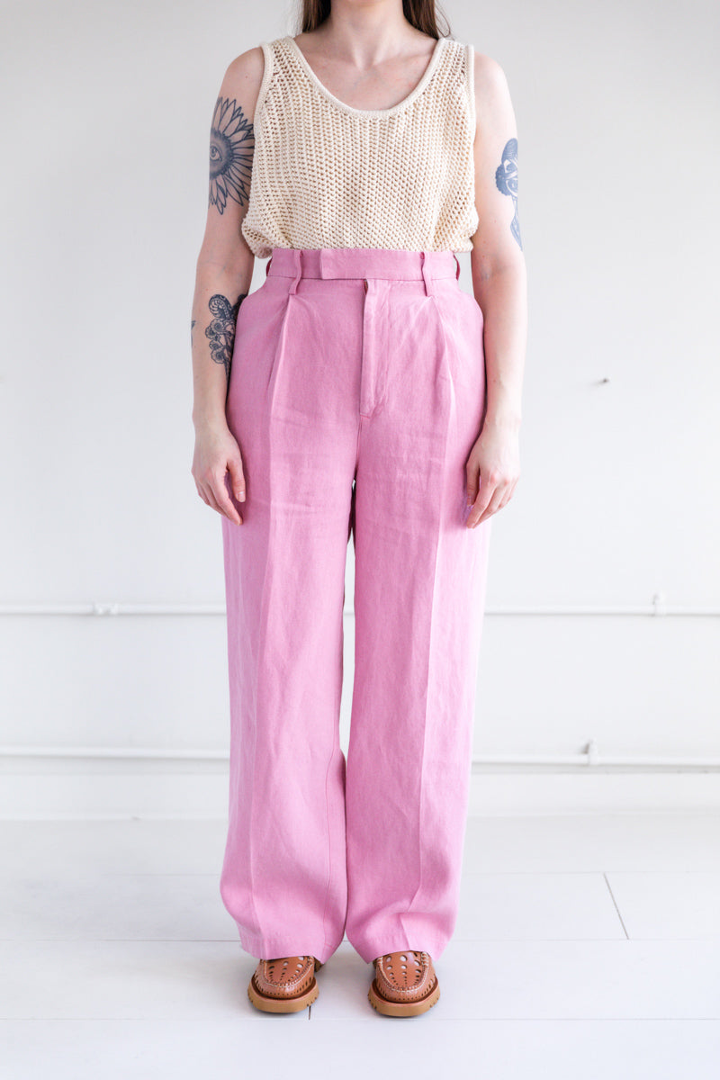 WASHI DUCK CANVAS SLACKS IN FADED PINK