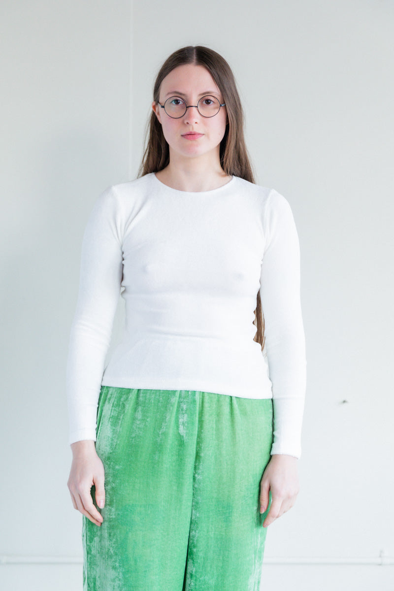 OMO LONG SLEEVE IN UNDYED SHINY VELOUR