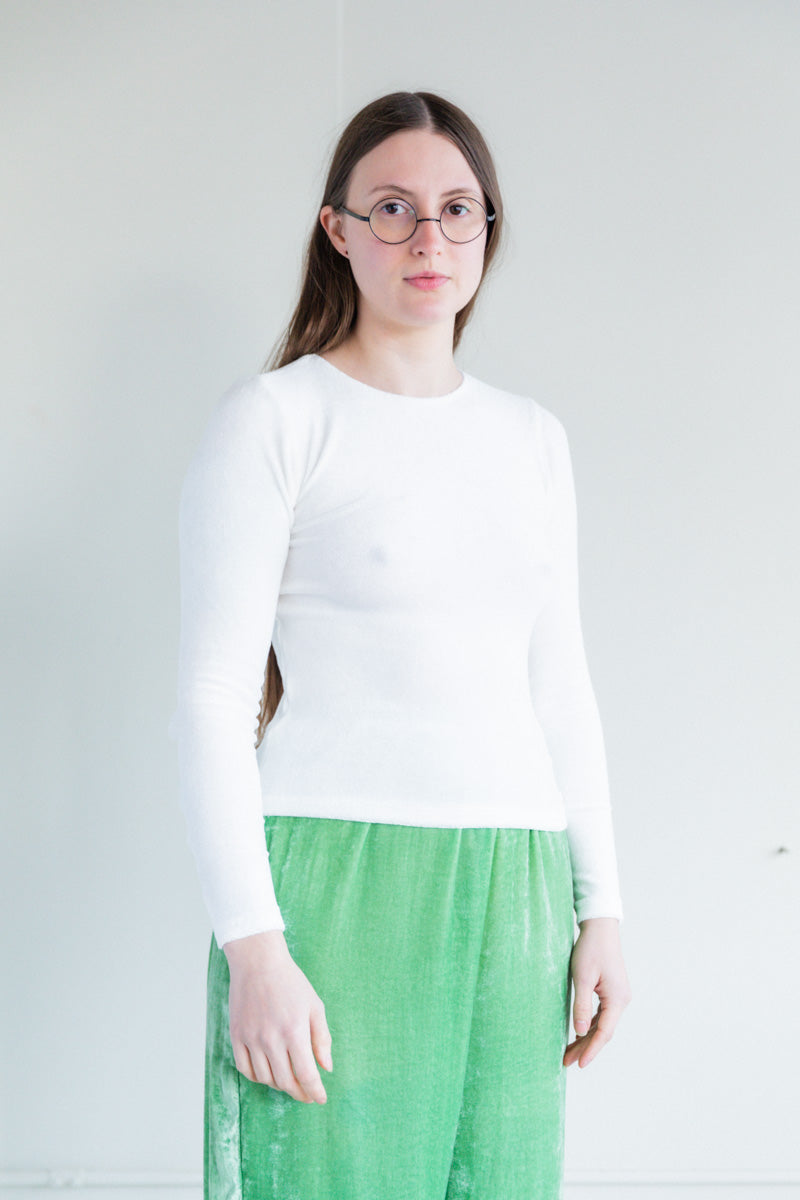 OMO LONG SLEEVE IN UNDYED SHINY VELOUR