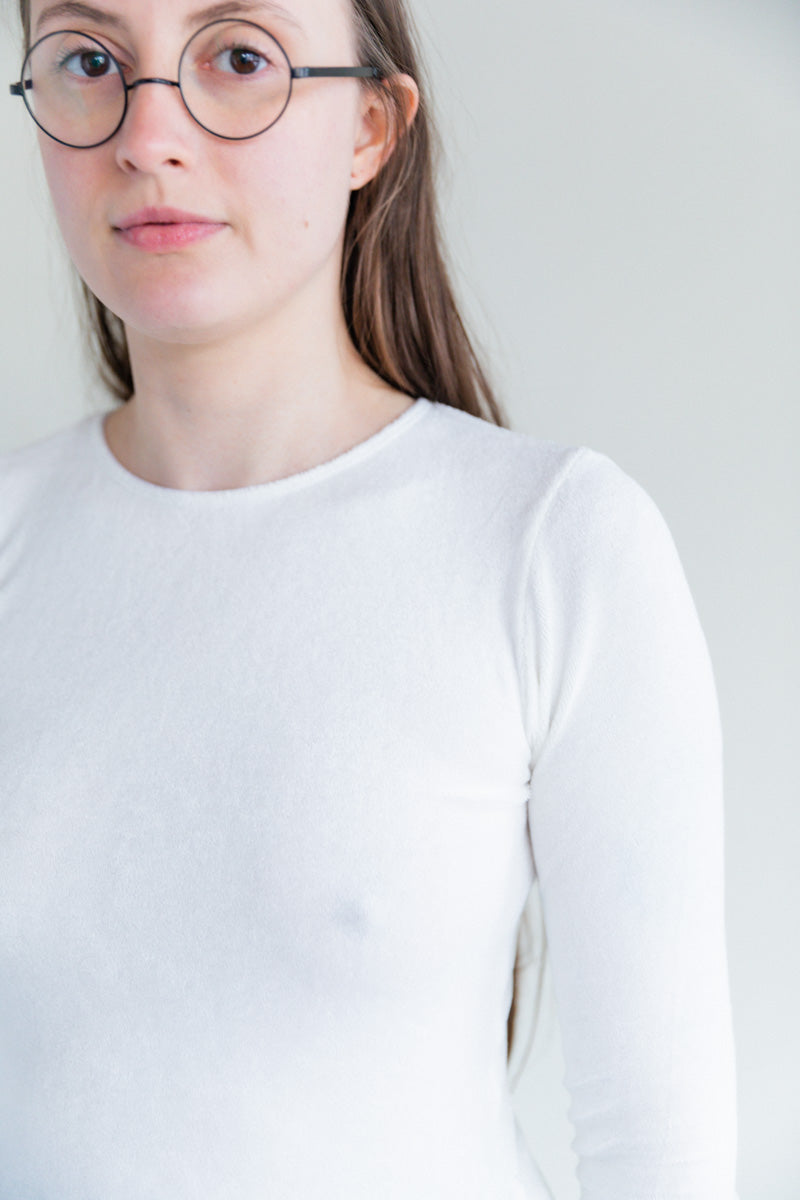 OMO LONG SLEEVE IN UNDYED SHINY VELOUR