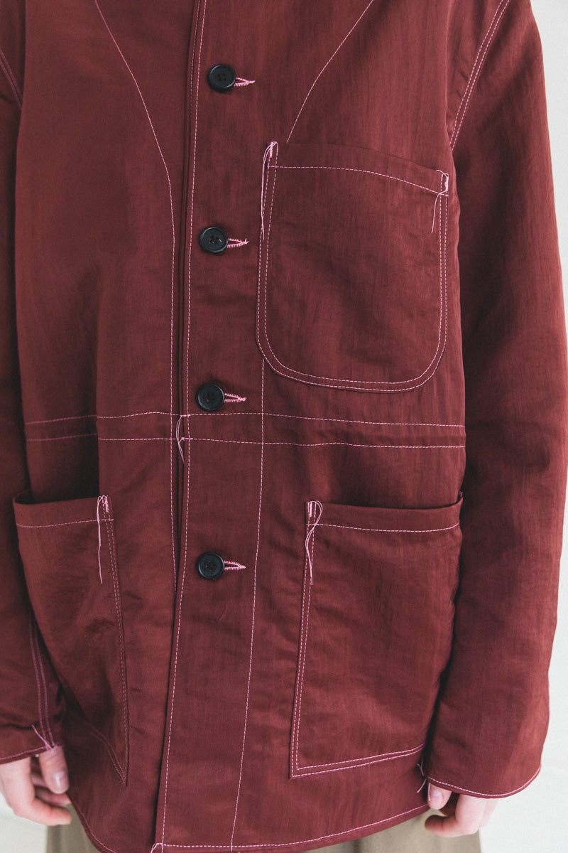 DOUBLE WORKER JACKET IN BRICK RED