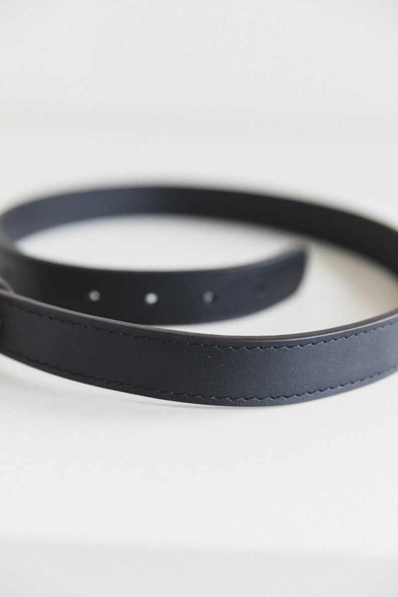 SIMPLE BELT IN BLACK VACHETTA LEATHER