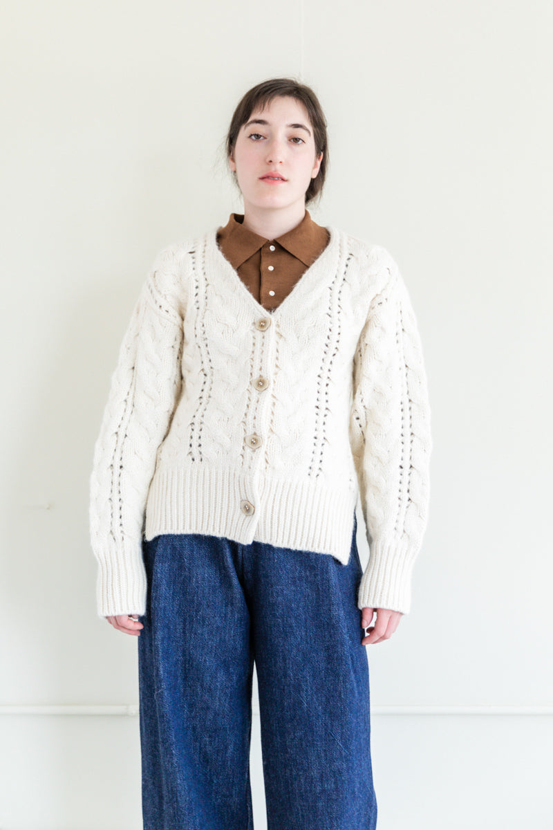 SOLA CARDIGAN IN IVORY