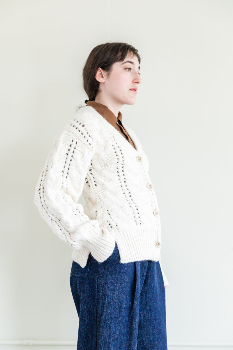 SOLA CARDIGAN IN IVORY
