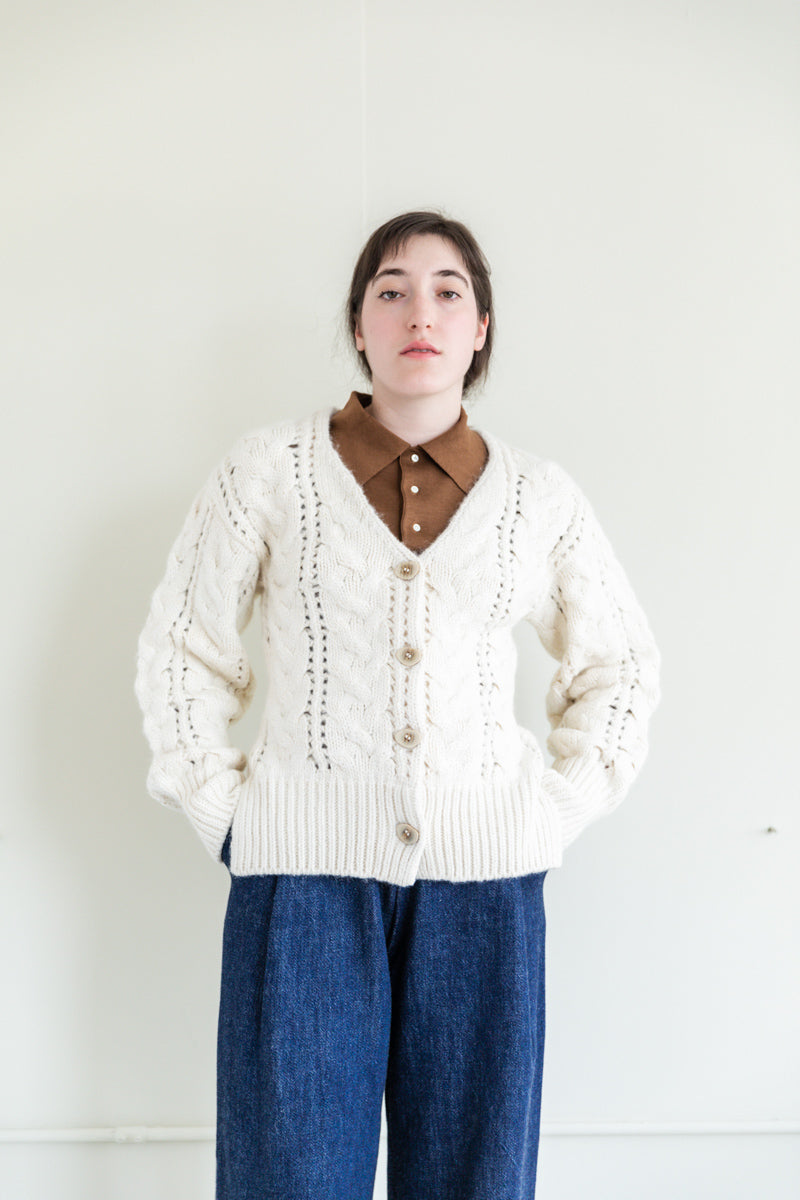 SOLA CARDIGAN IN IVORY