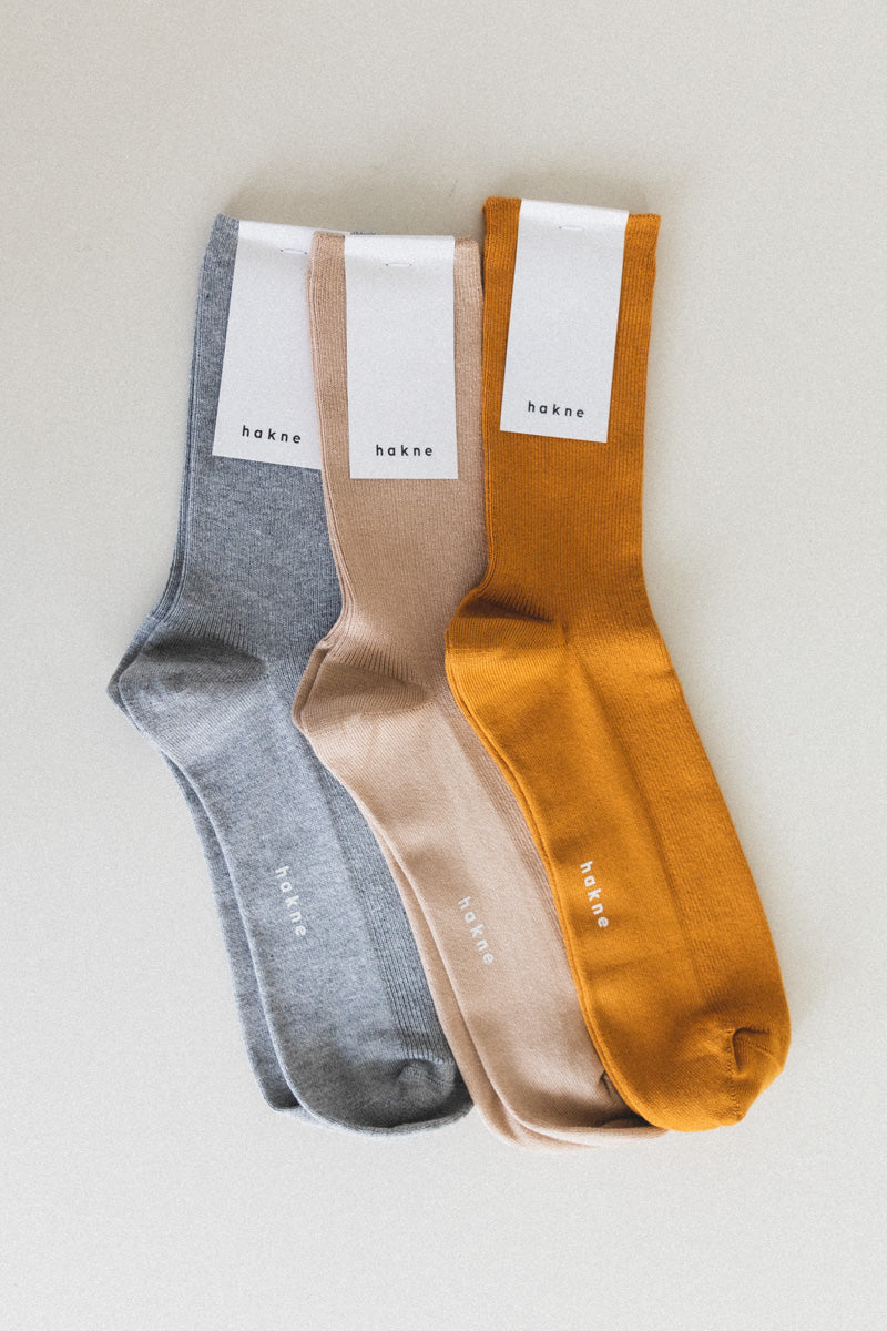 AMERICAN SEA ISLAND COTTON SOCKS IN BEIGE