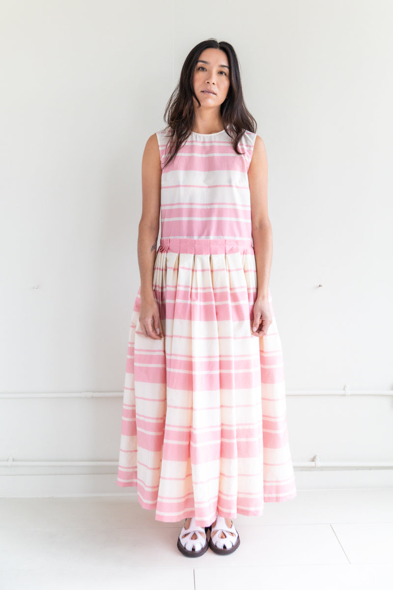 UTE DRESS IN CANDY PINK STRIPE