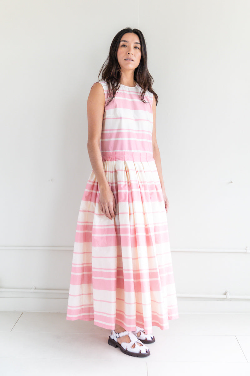 UTE DRESS IN CANDY PINK STRIPE