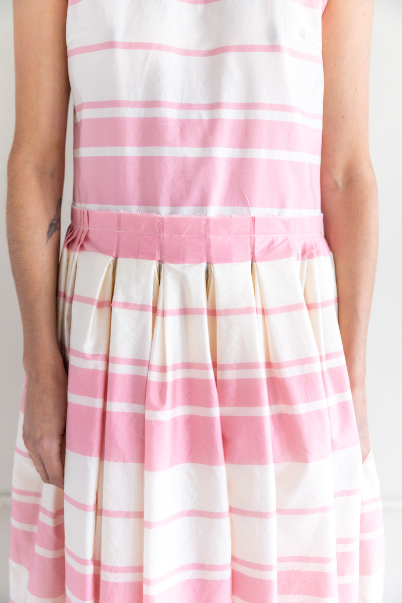 UTE DRESS IN CANDY PINK STRIPE