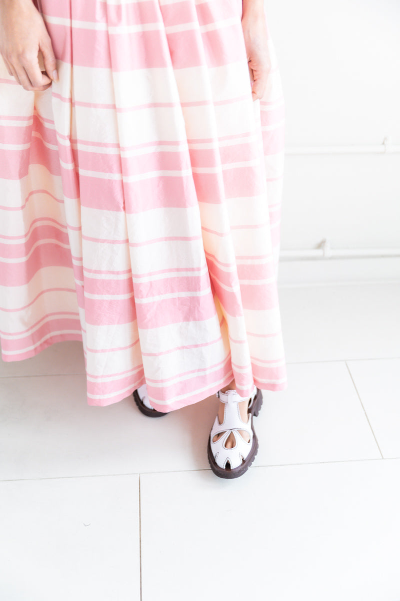 UTE DRESS IN CANDY PINK STRIPE