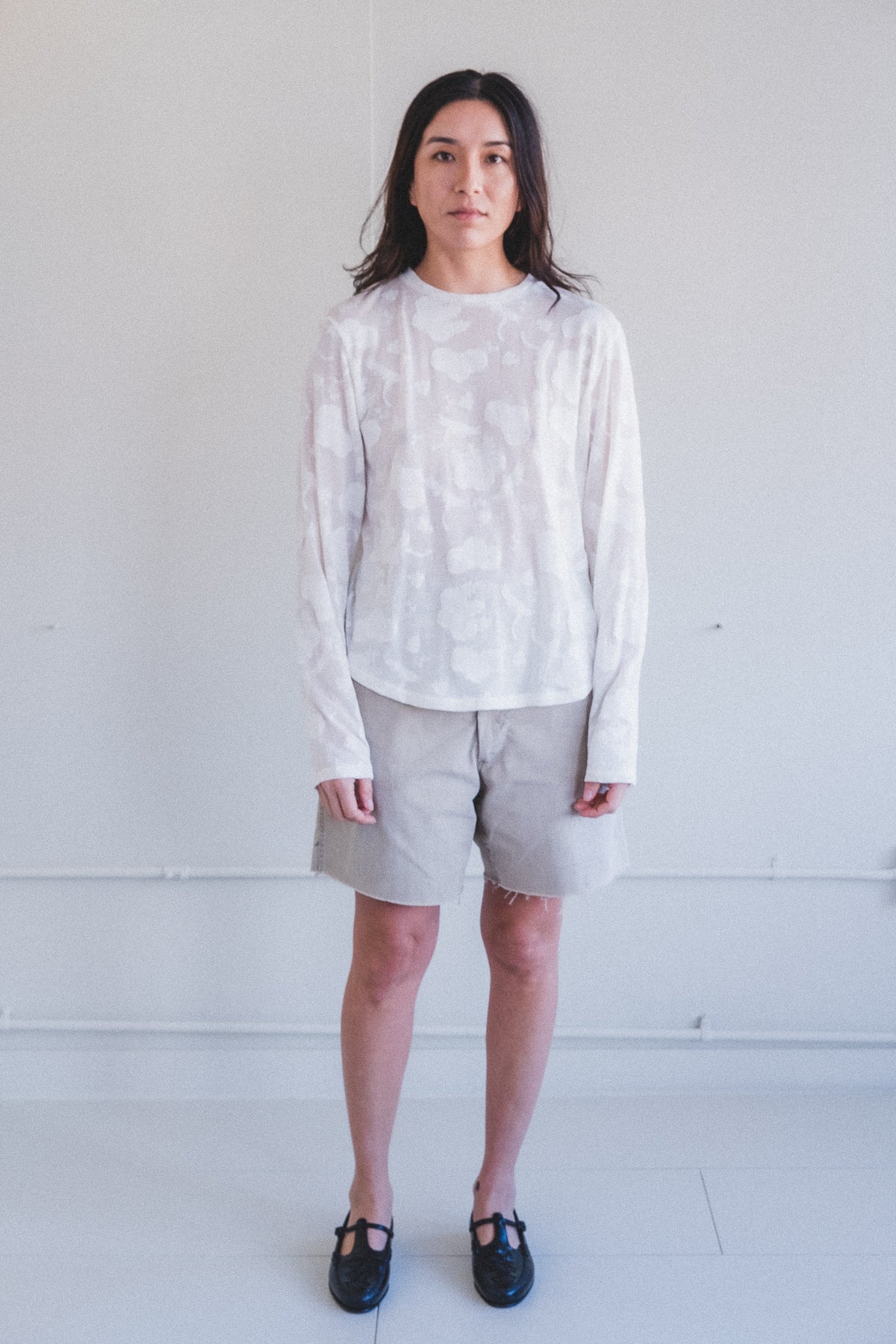 ESSENTIAL LONG TEE IN JAPANESE LACE JERSEY