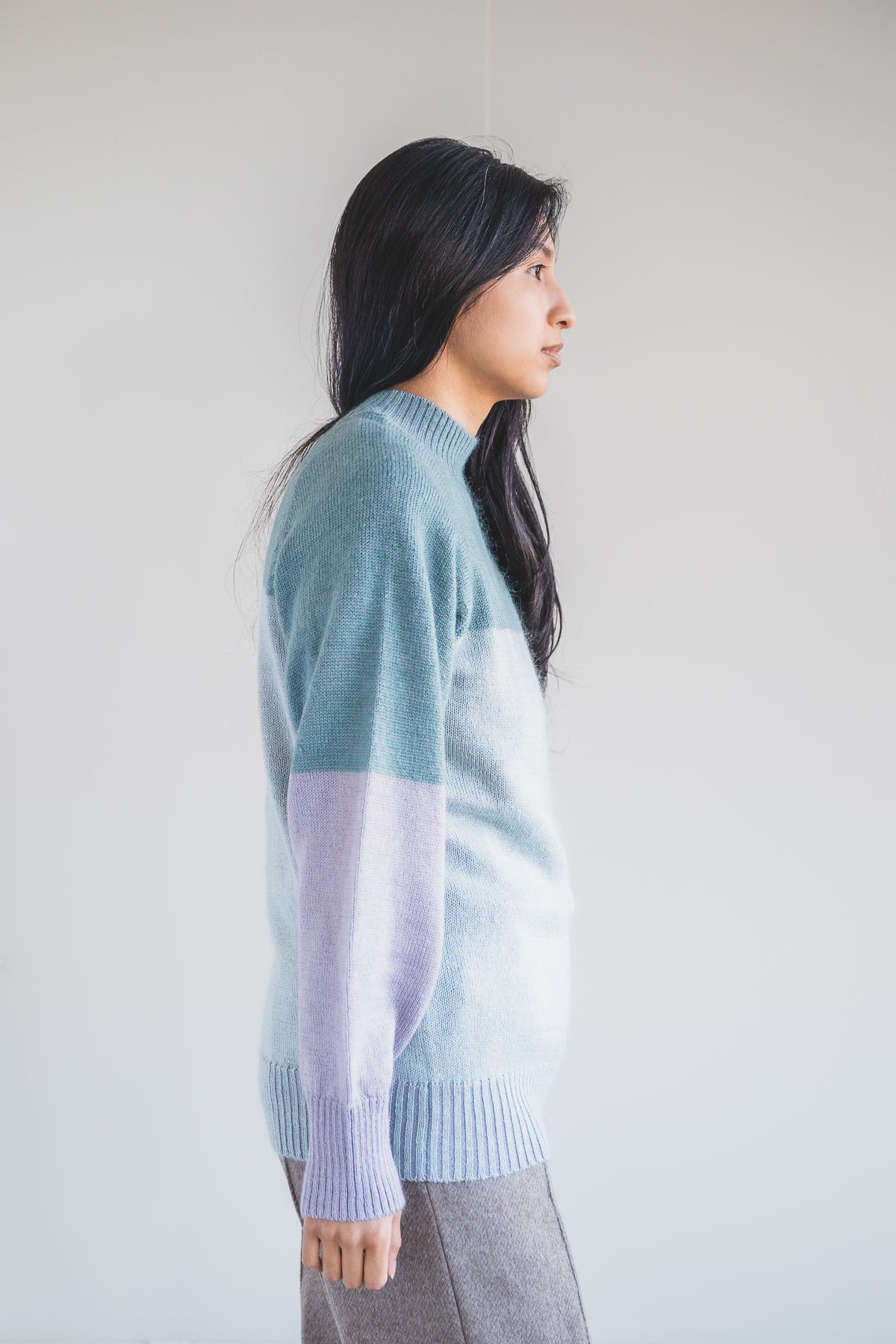 KHAM COLOR SWEATER IN FEATHERY SILK AND MOHAIR